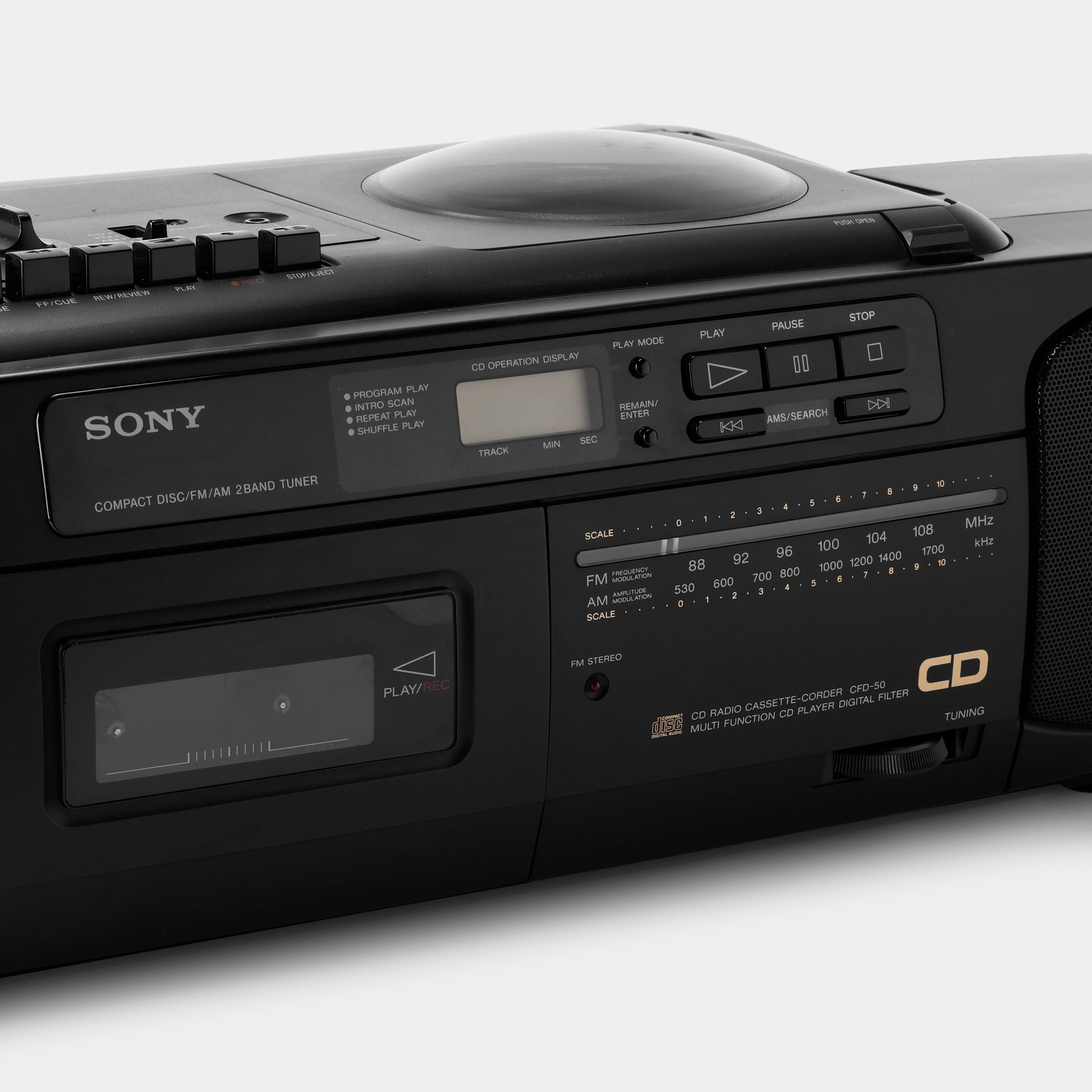 Sony CFD-50 AM/FM Boombox CD/Cassette-Corder and Player