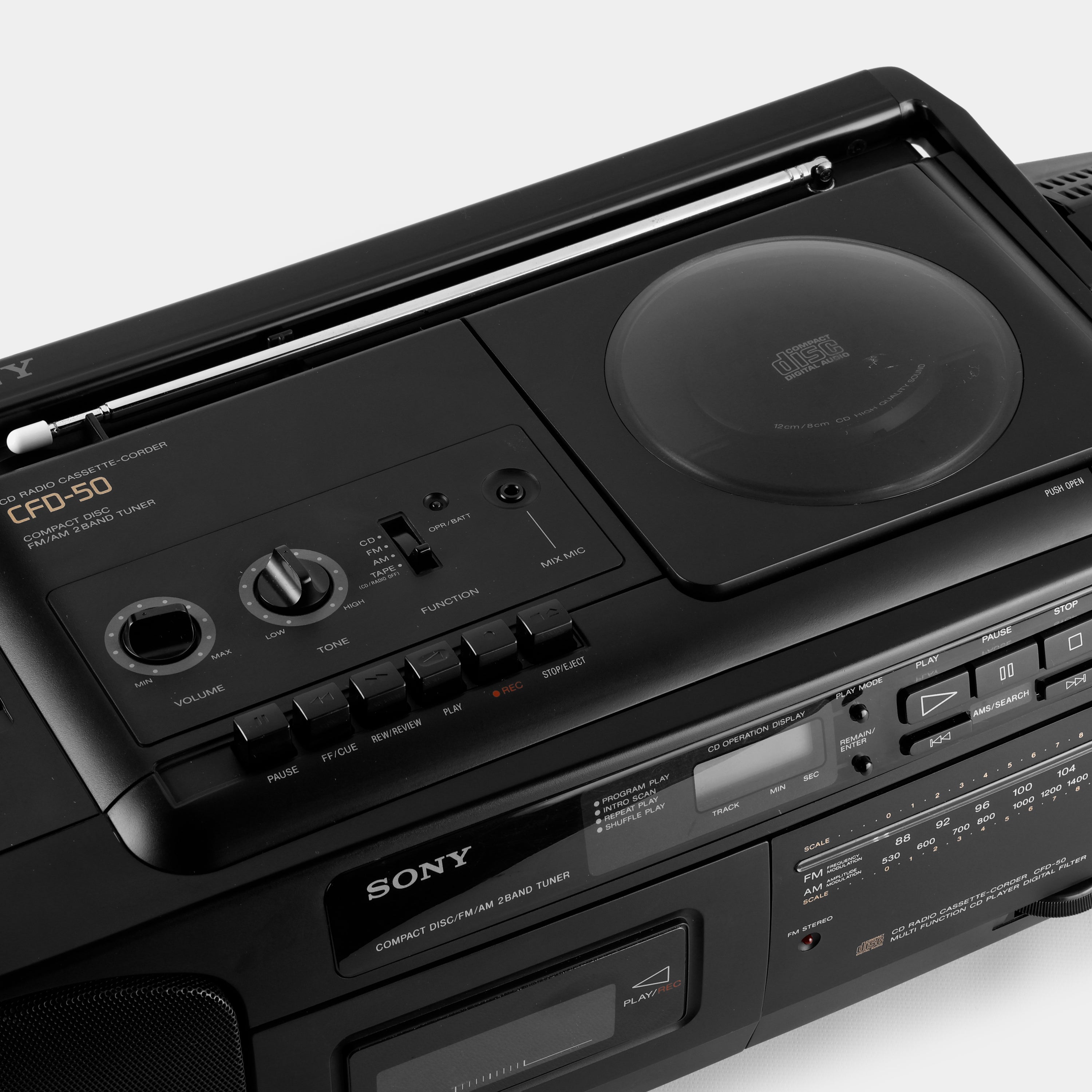 Sony CFD-50 AM/FM Boombox CD/Cassette-Corder and Player