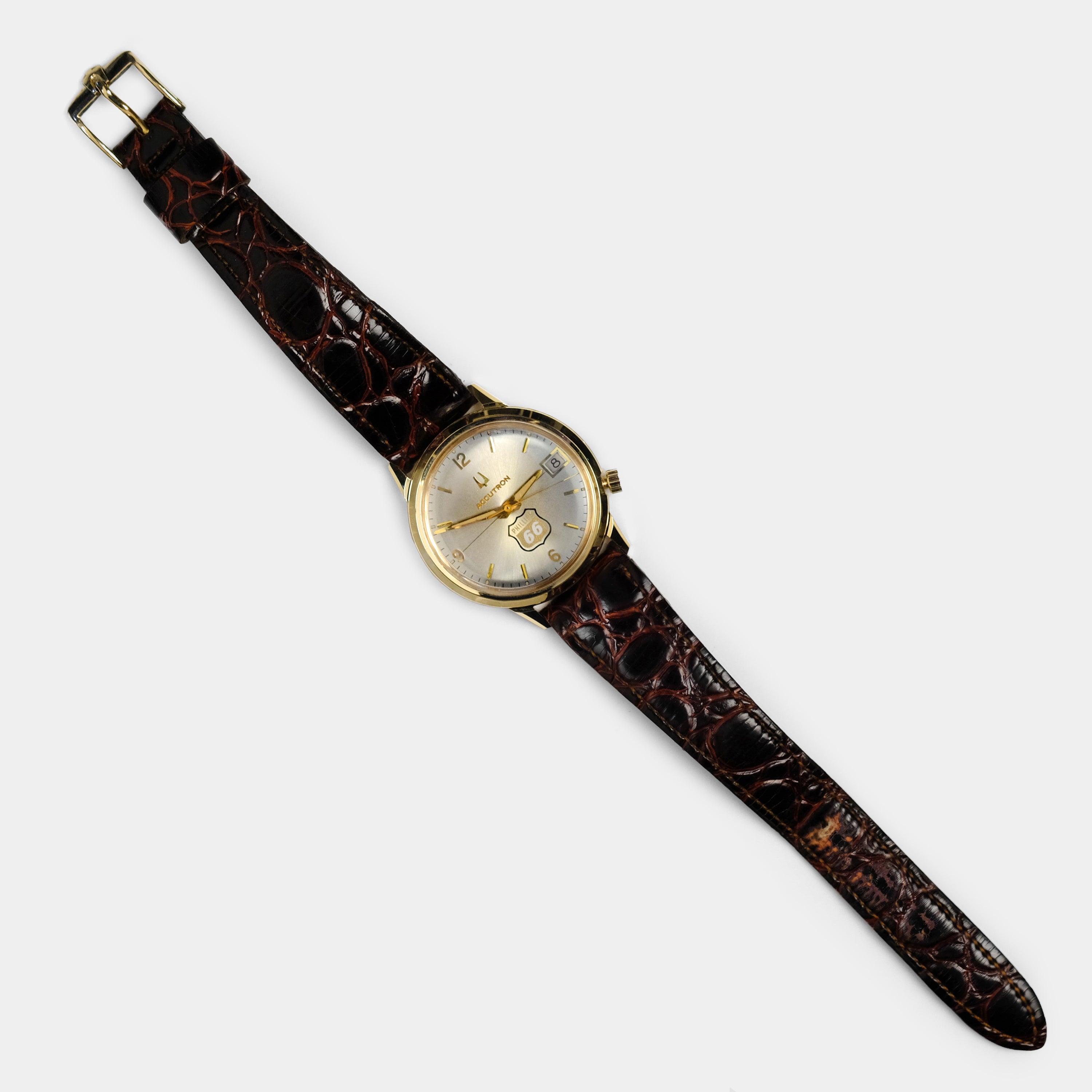 Accutron Calendar "Phillips 66" Award Circa 1975 Wristwatch