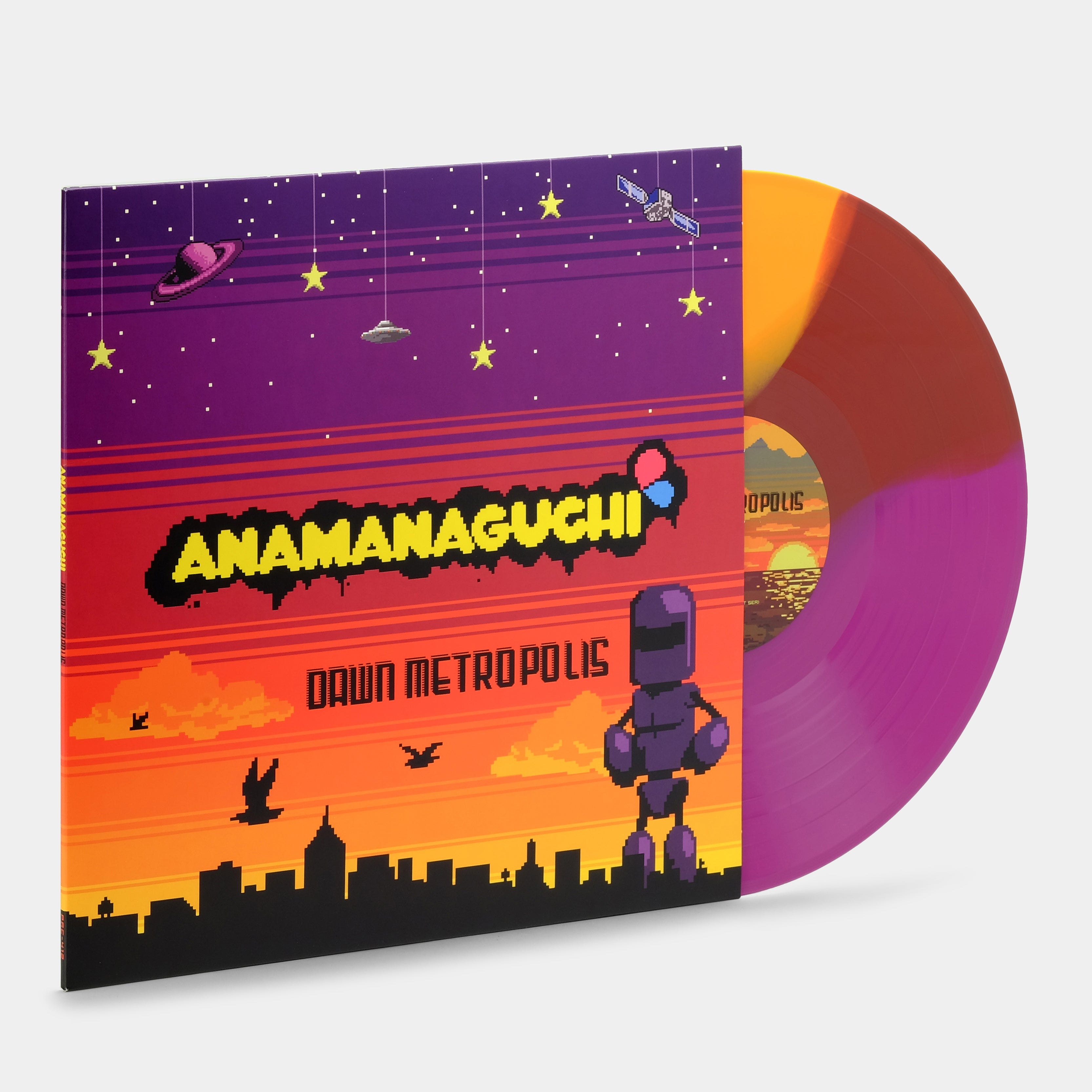 Anamanaguchi - Dawn Metropolis LP Orange, Maroon & Purple Vinyl Record