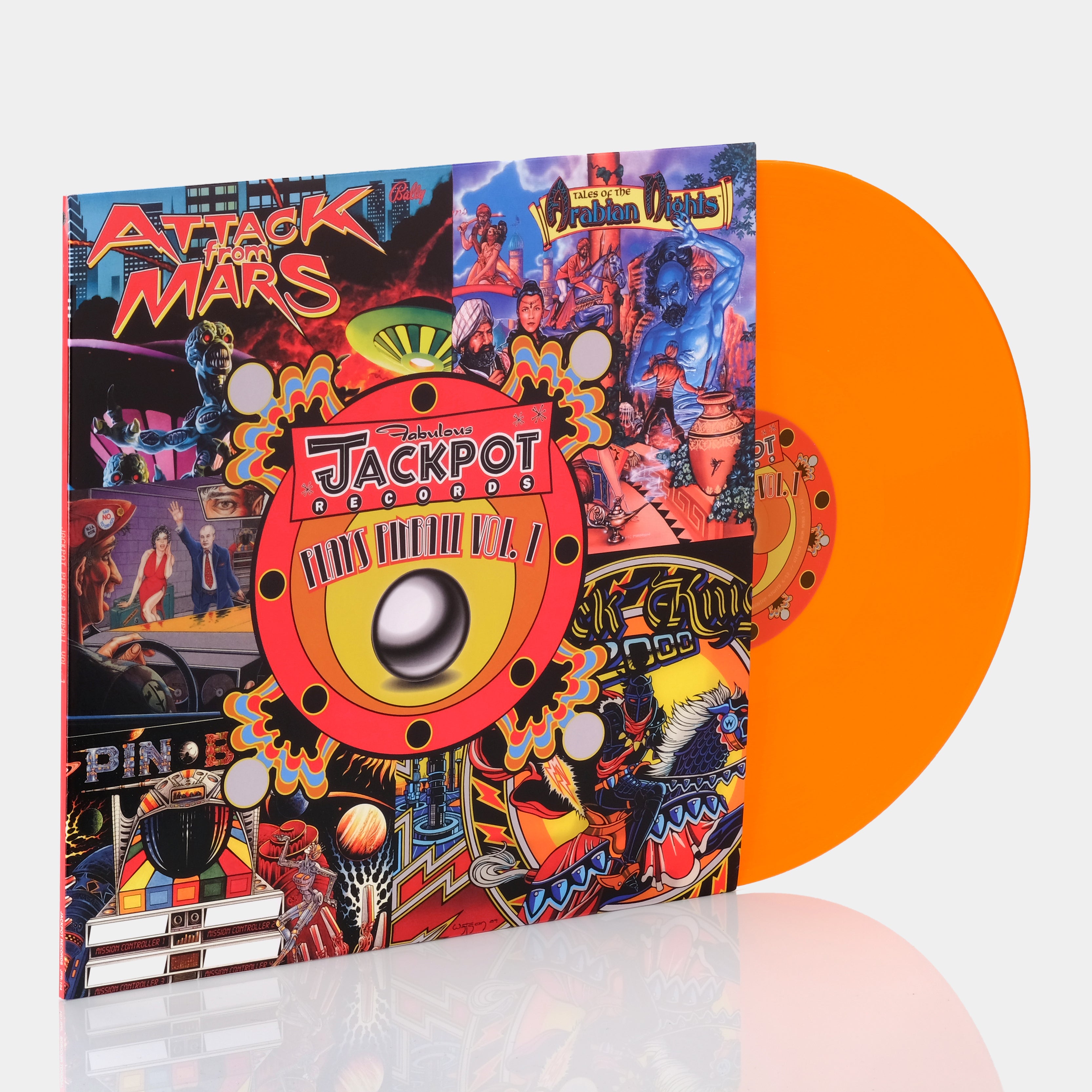 Jackpot Plays Pinball Vol. 1 LP Opaque Orange Vinyl Record