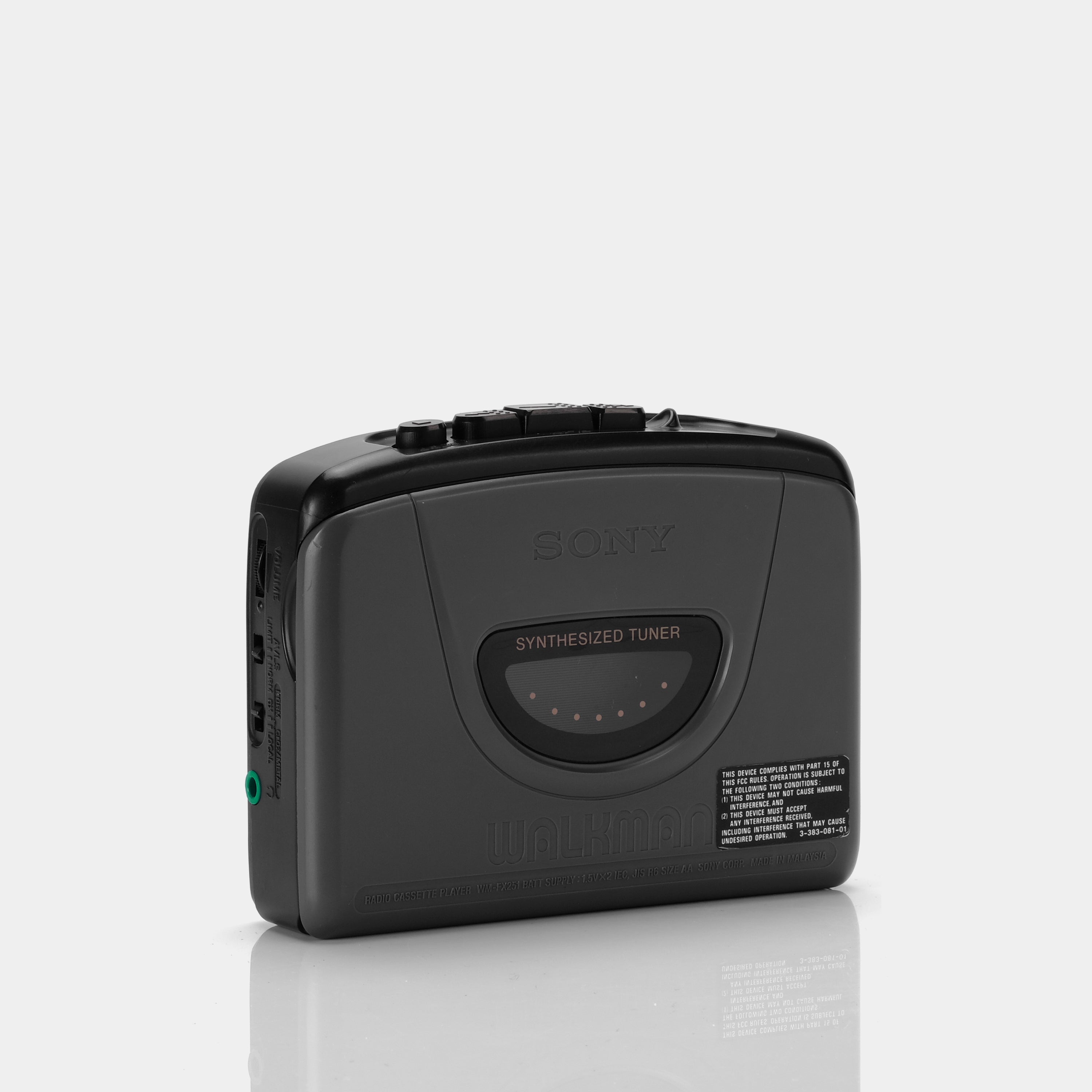 Sony Walkman WM-FX251 AM/FM Portable Cassette Player With Case (B-Grade)