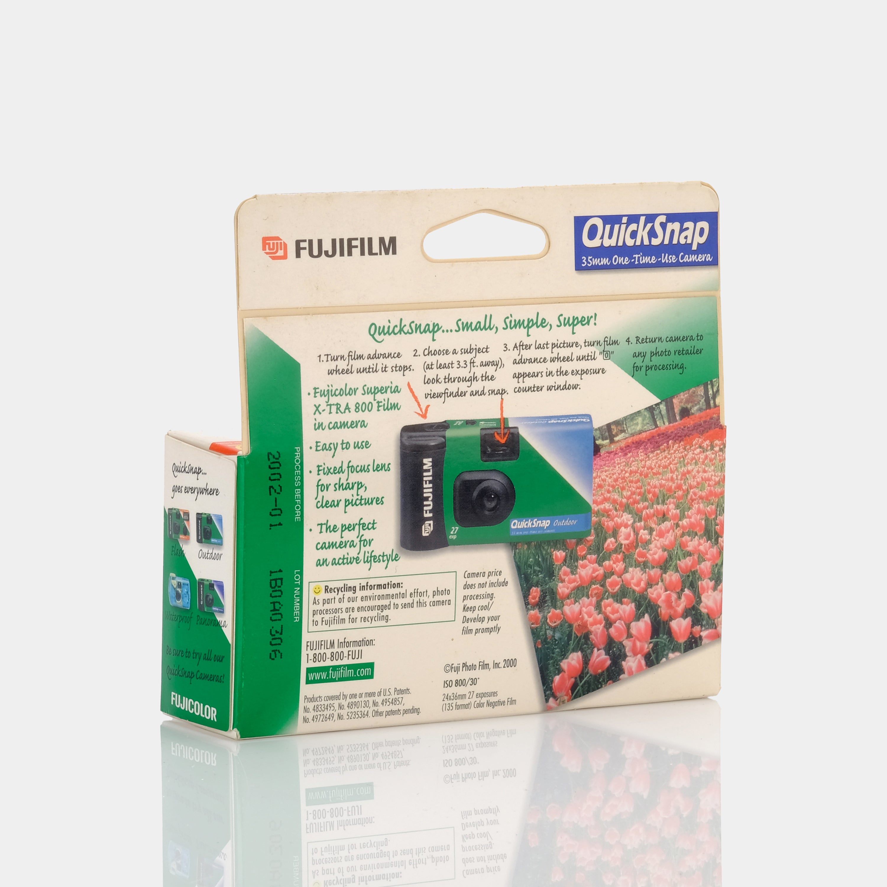 Expired Fujifilm QuickSnap Outdoor Disposable 35mm Film Camera