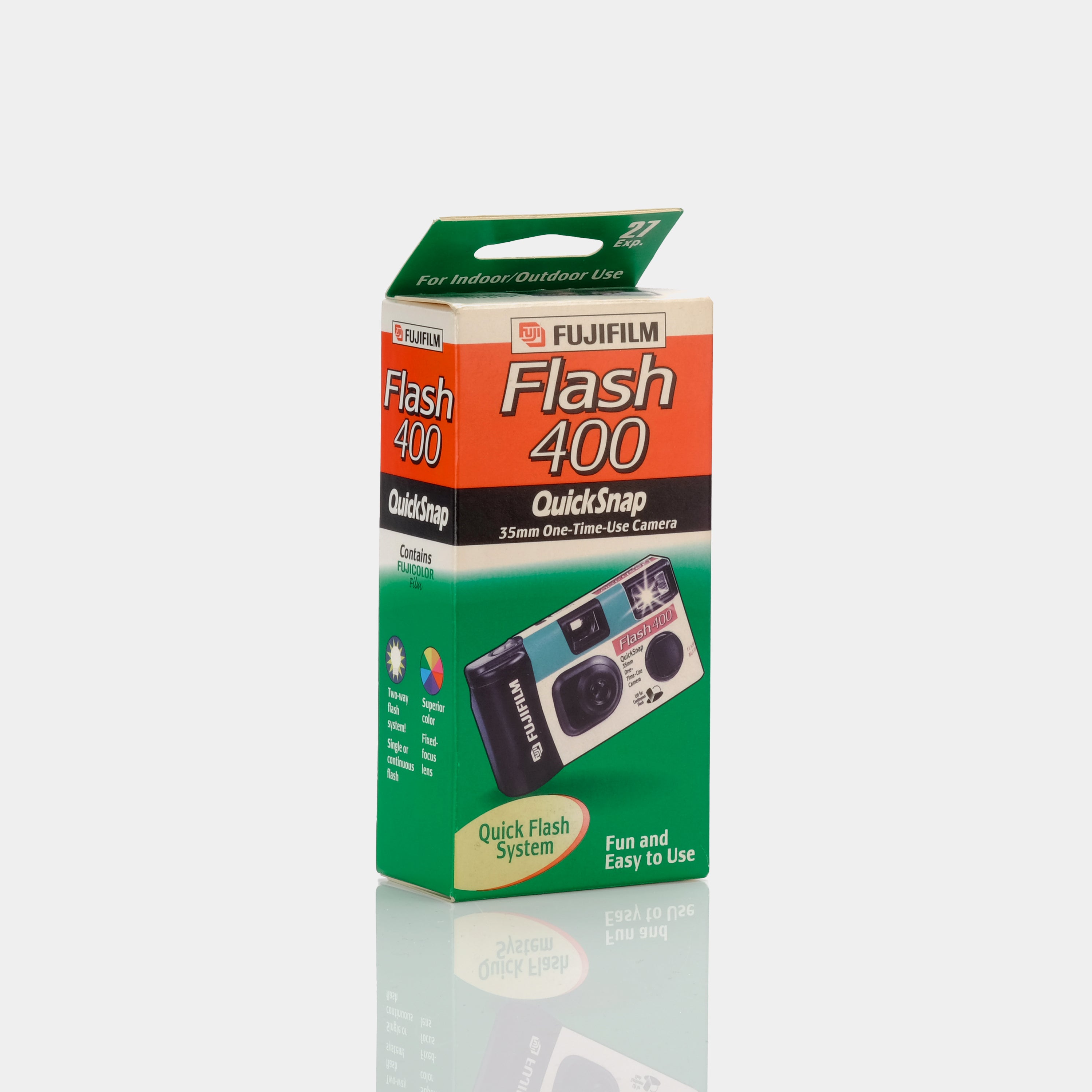 Expired Fujifilm Flash 400 QuickSnap Disposable 35mm Film Camera
