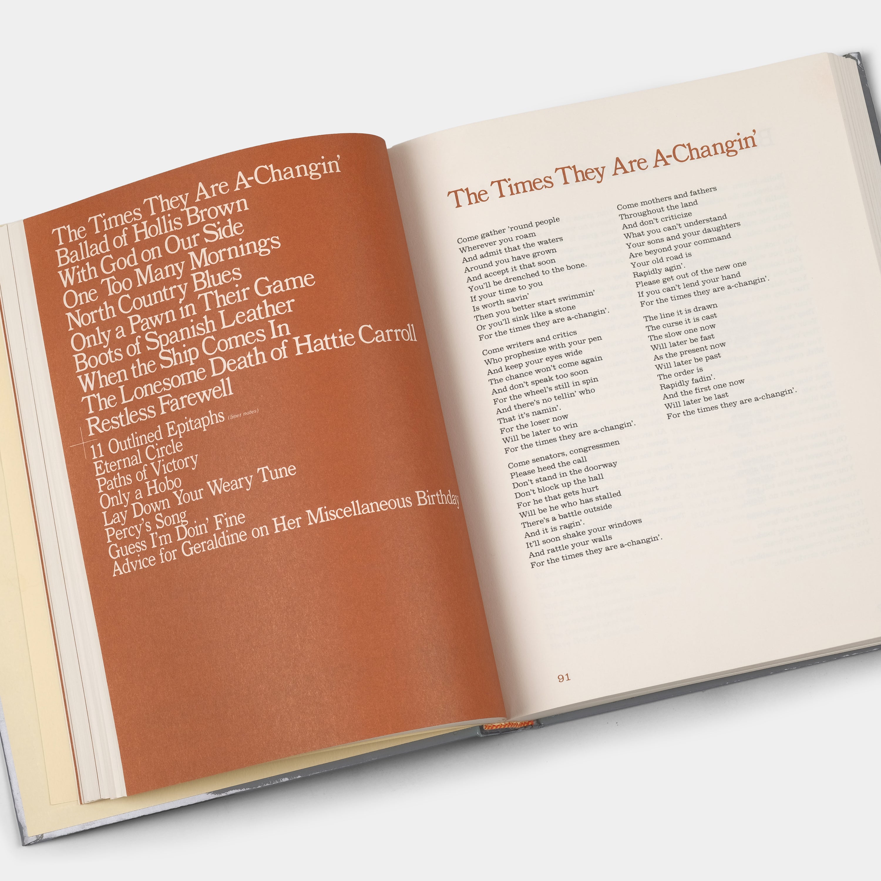 Bob Dylan Lyrics 1962-1985 Book