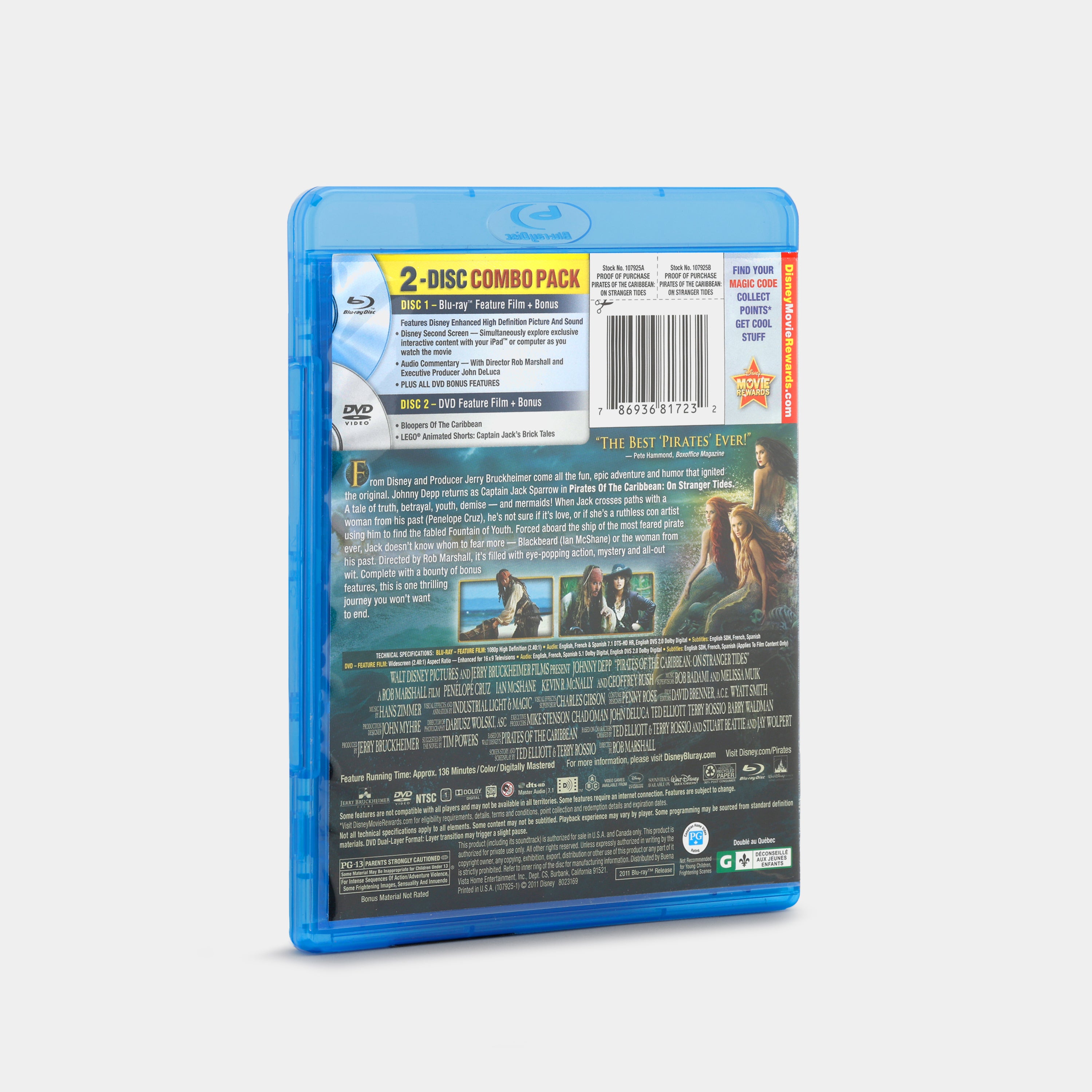Pirates of the Caribbean: On Stranger Tides Blu-Ray + DVD