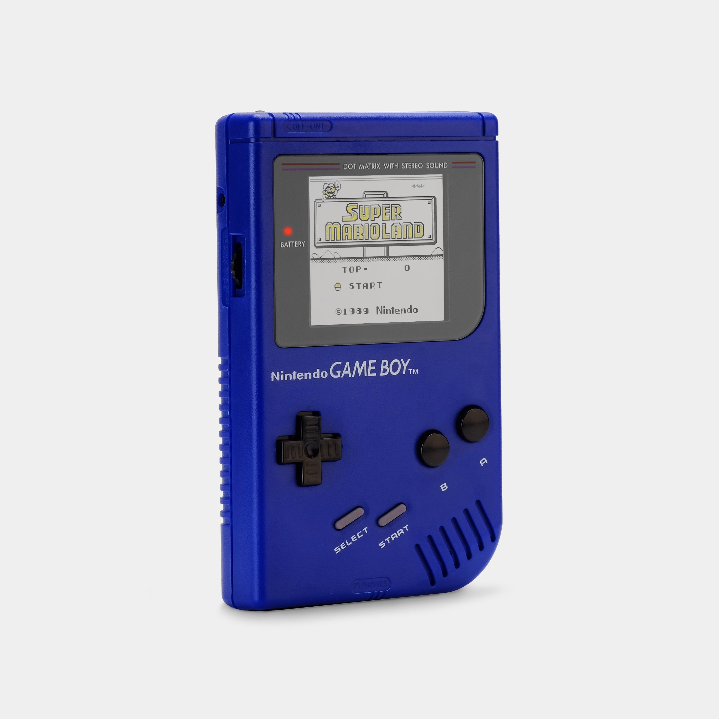 Nintendo Game Boy Blue Game Console With Multicolor Backlight
