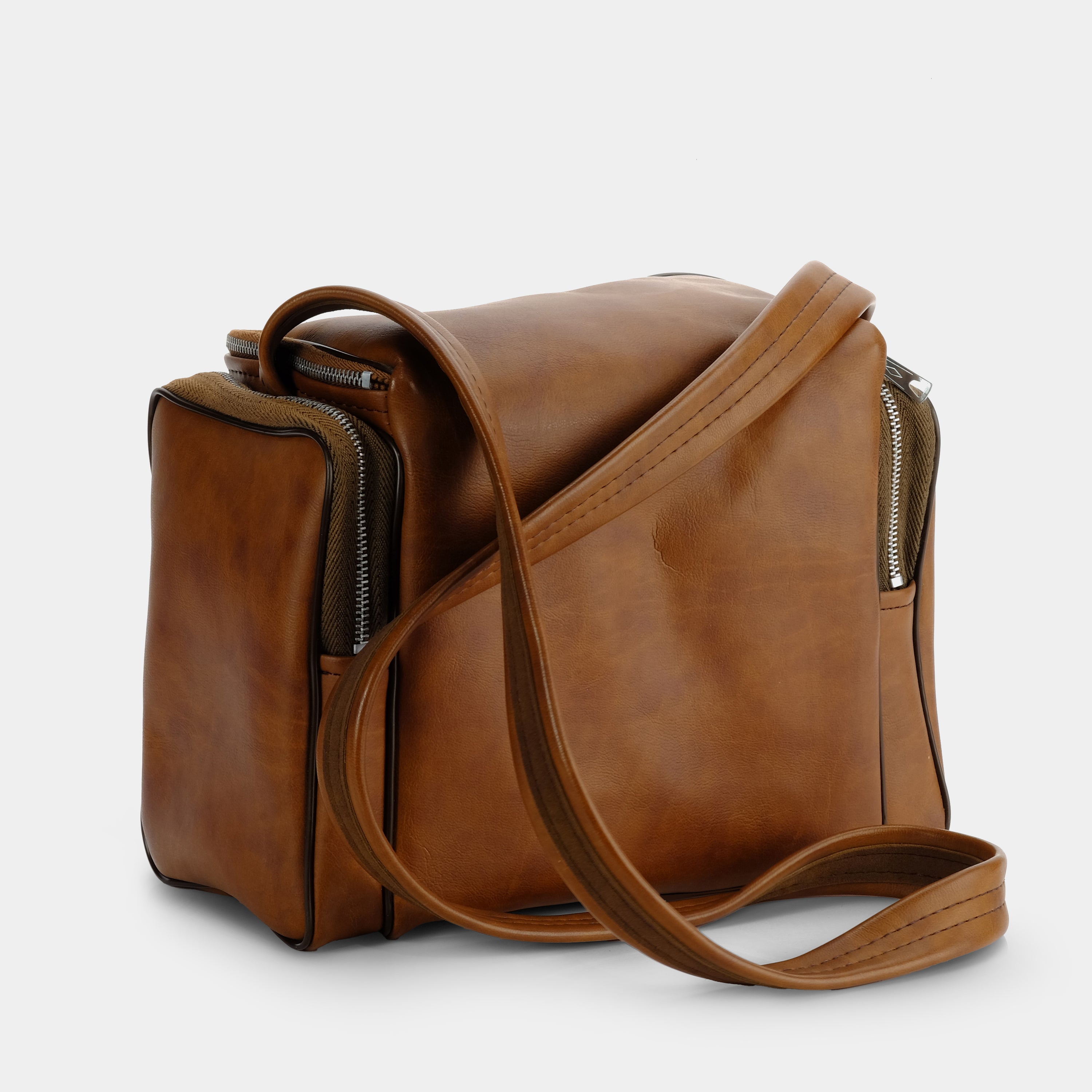 Polaroid Brown Faux Leather Instant Camera Bag