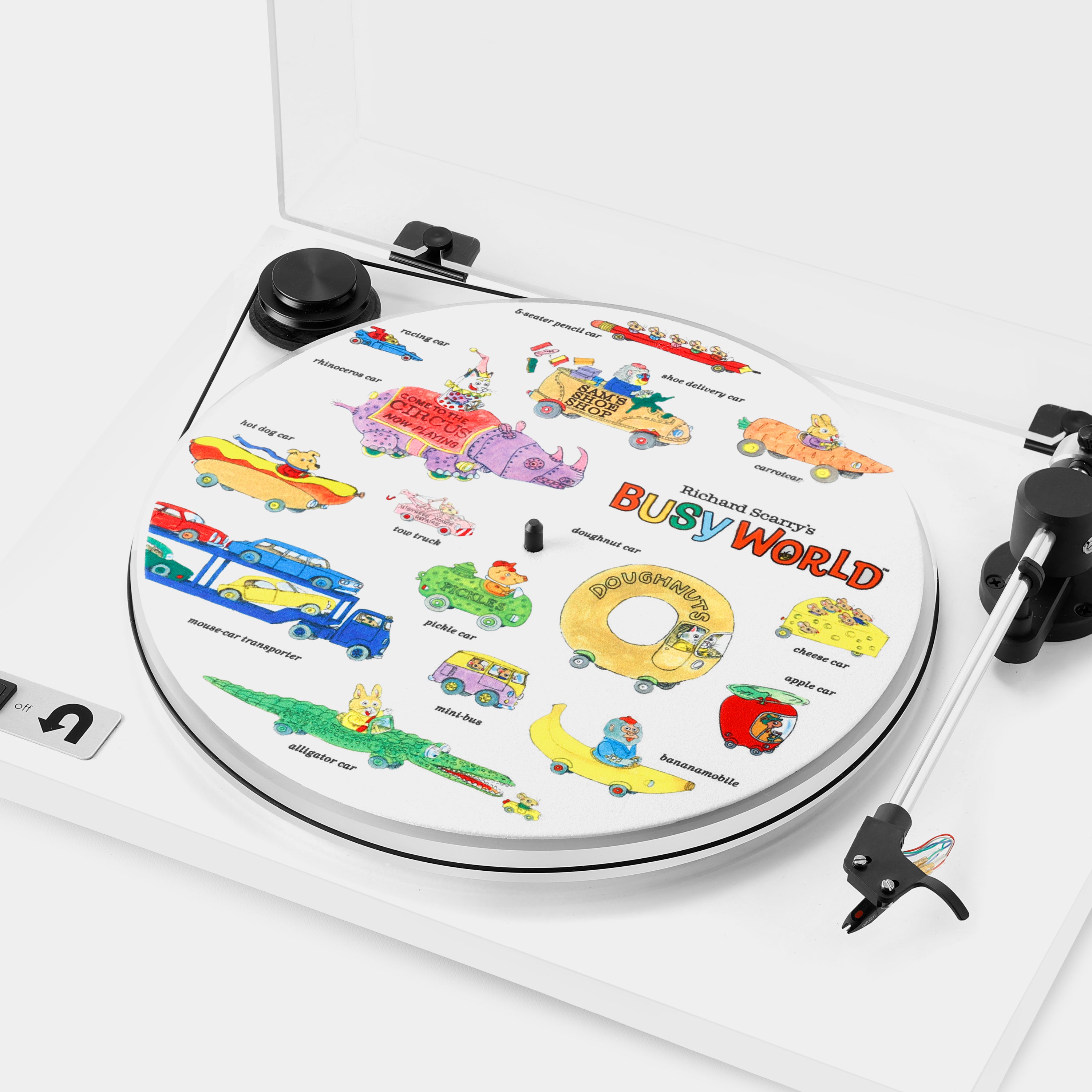 Richard Scarry's Busy World Double-Sided Turntable Slipmat