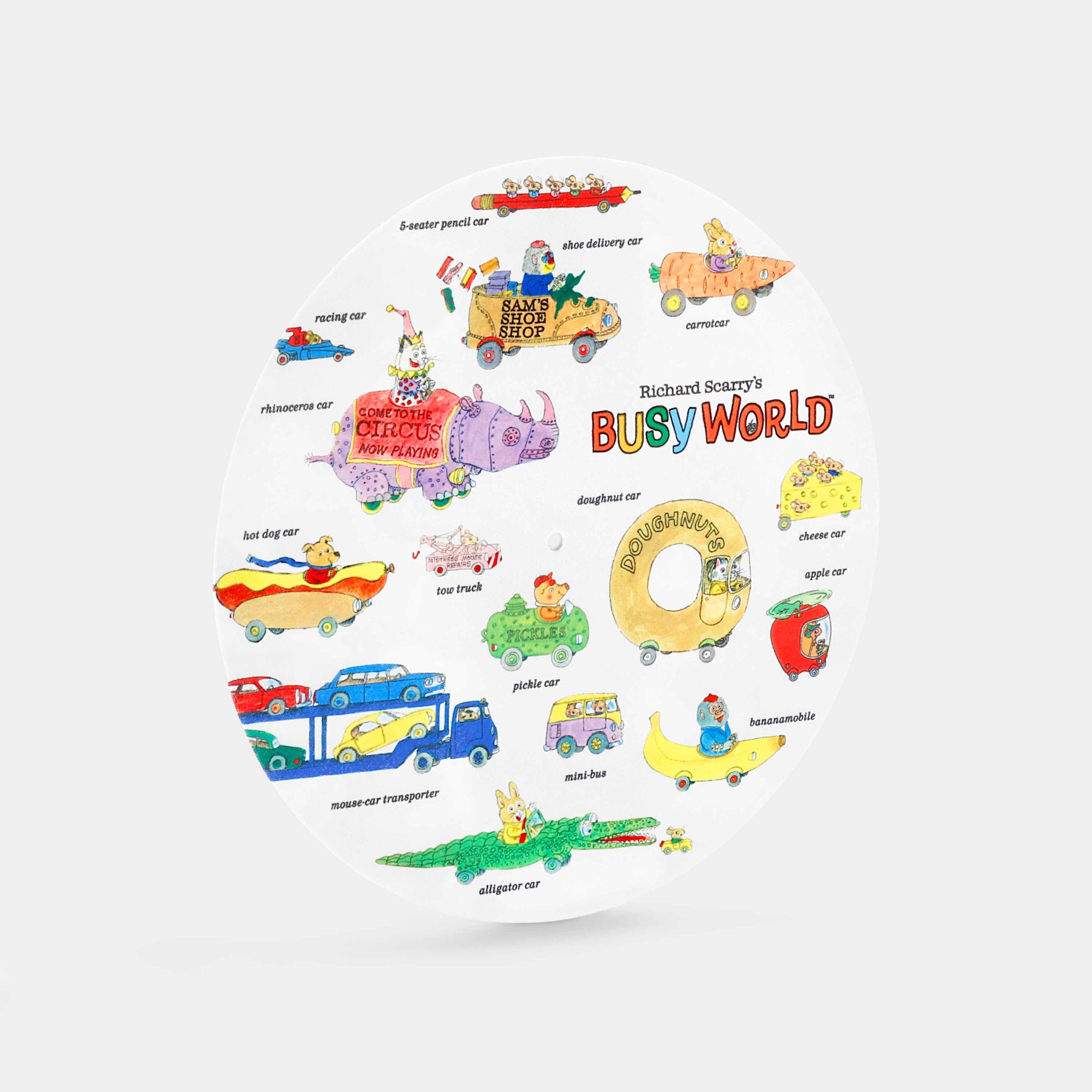 Richard Scarry's Busy World Double-Sided Turntable Slipmat
