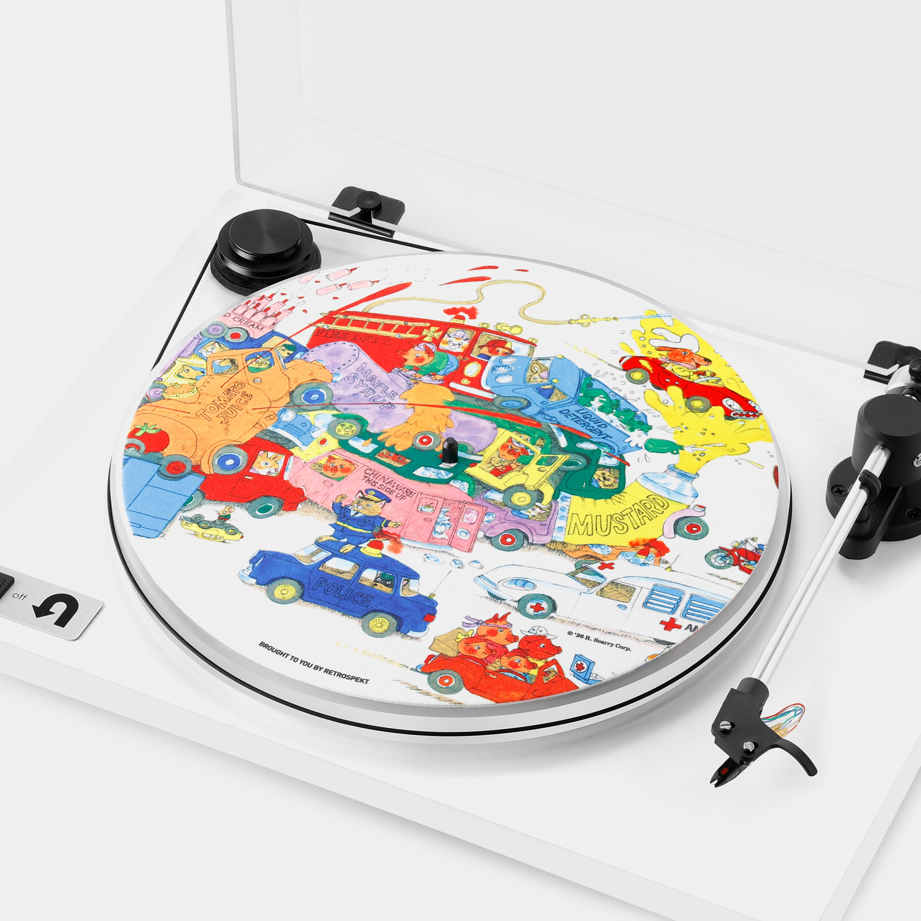 Richard Scarry's Busy World Double-Sided Turntable Slipmat