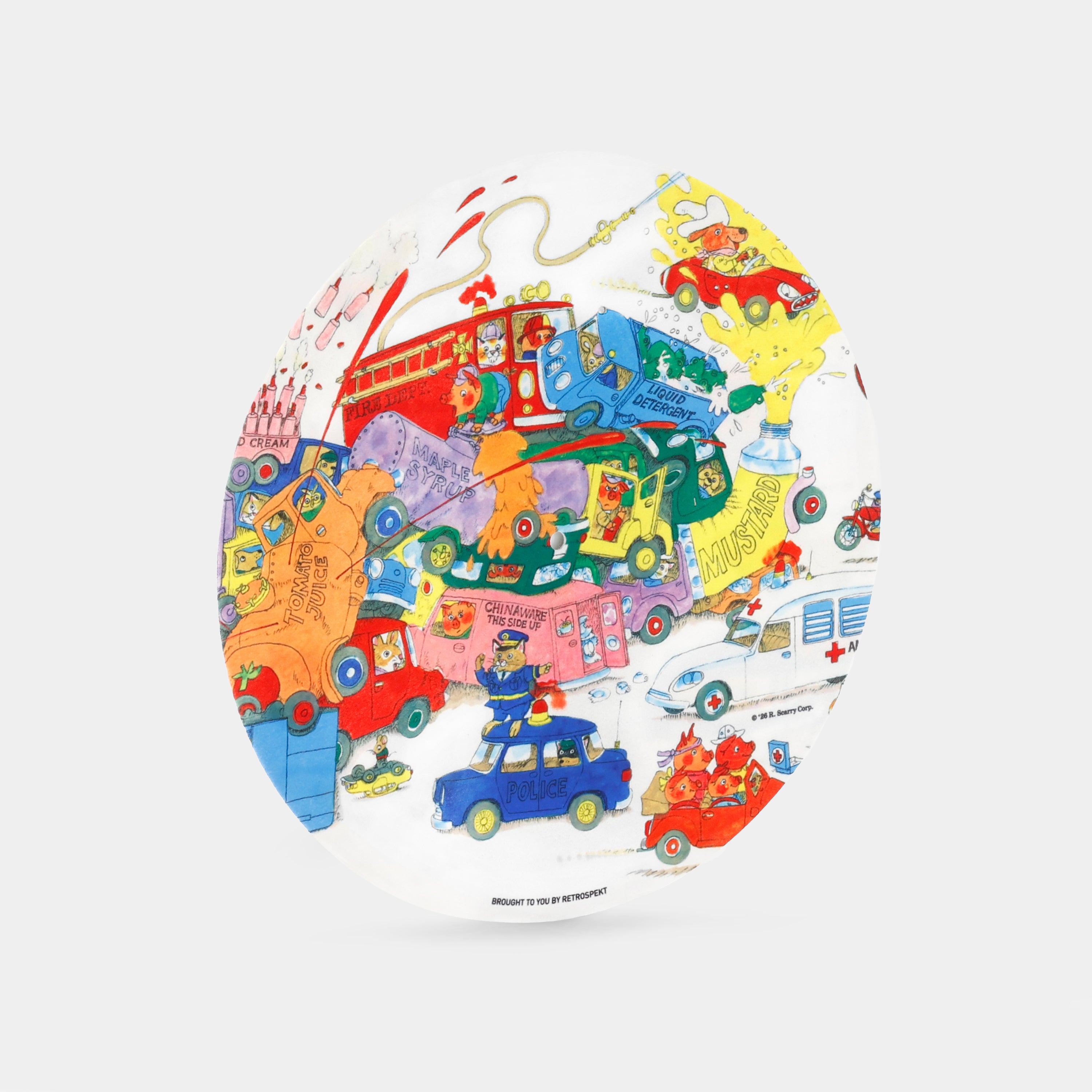 Richard Scarry's Busy World Double-Sided Turntable Slipmat