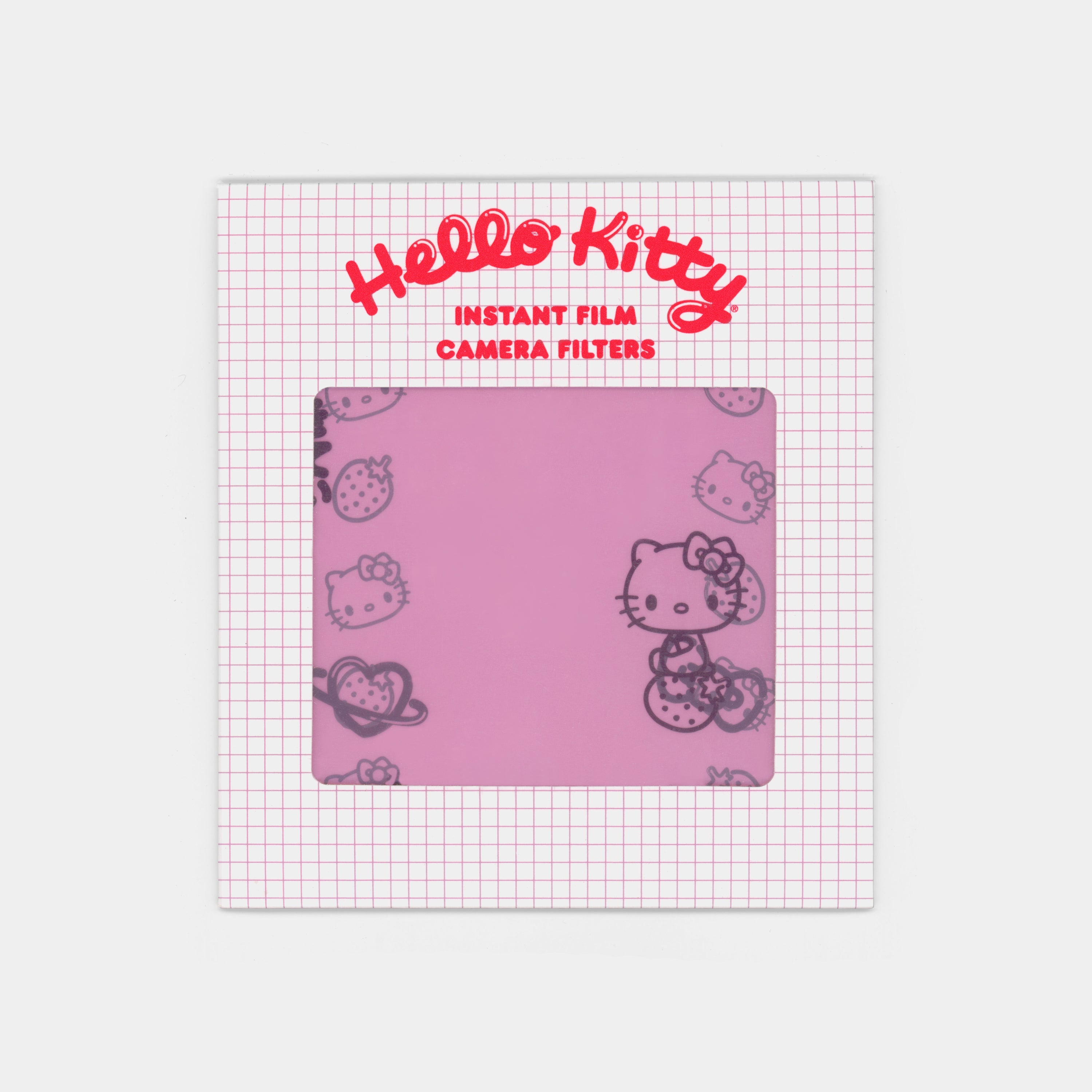 Hello Kitty Strawberry Kawaii Photo Filters for Instant Film Cameras (4-Pack)