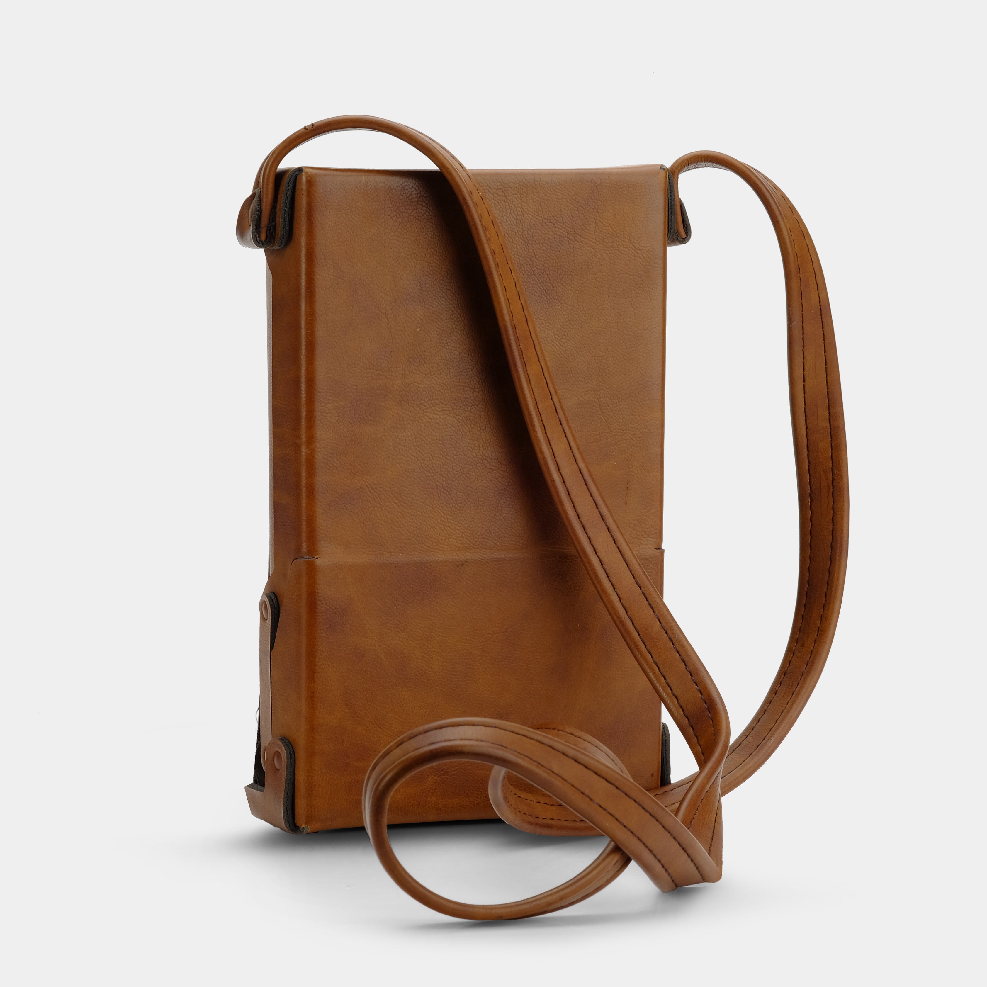 Polaroid SX-70 "Ever-Ready" Style Brown Leather Folding Camera Case