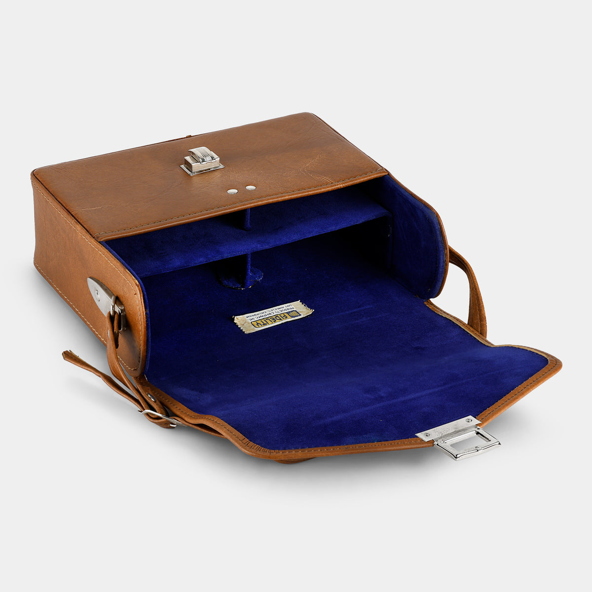 Brown Leather Folding Camera Bag