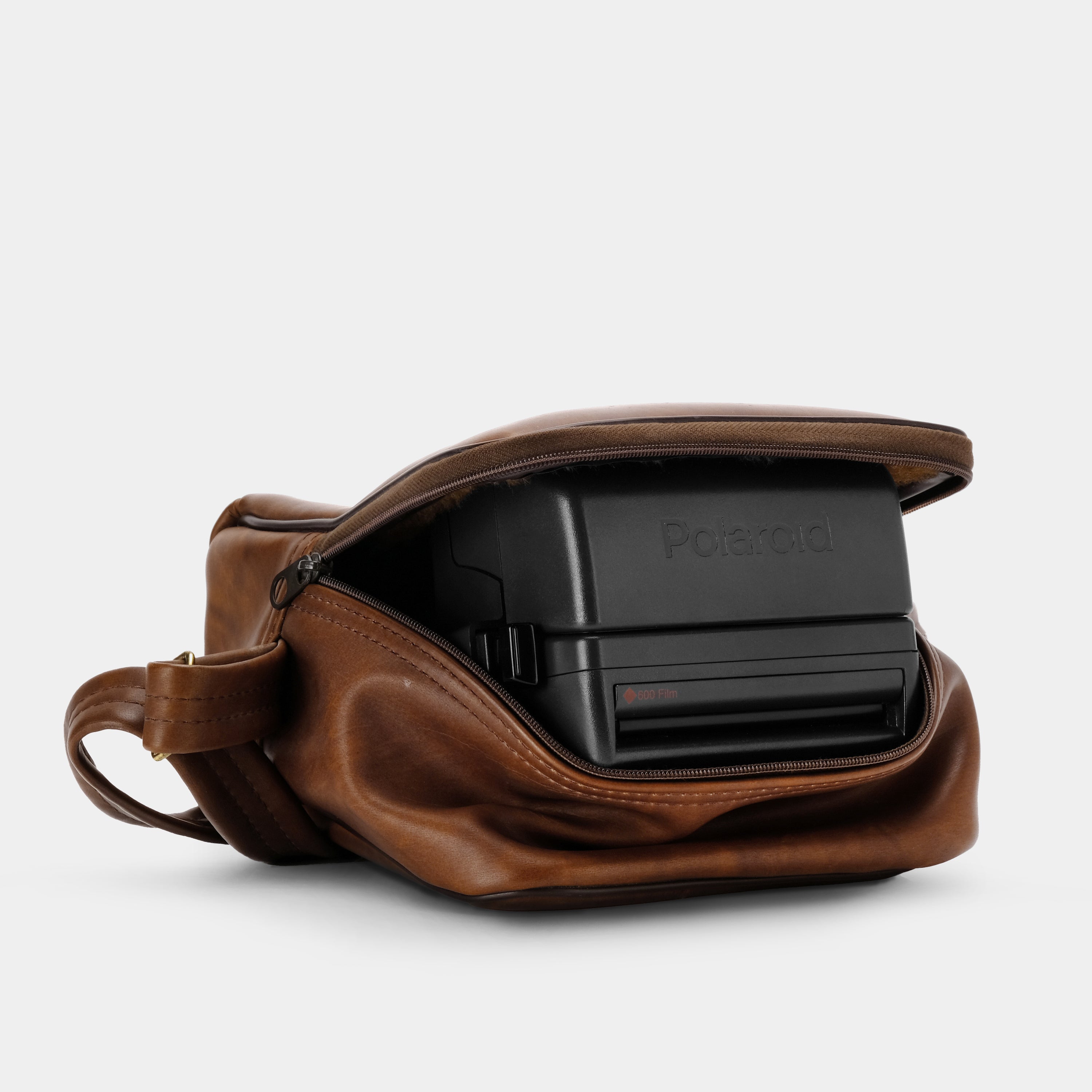 Brown Leather Camera Bag