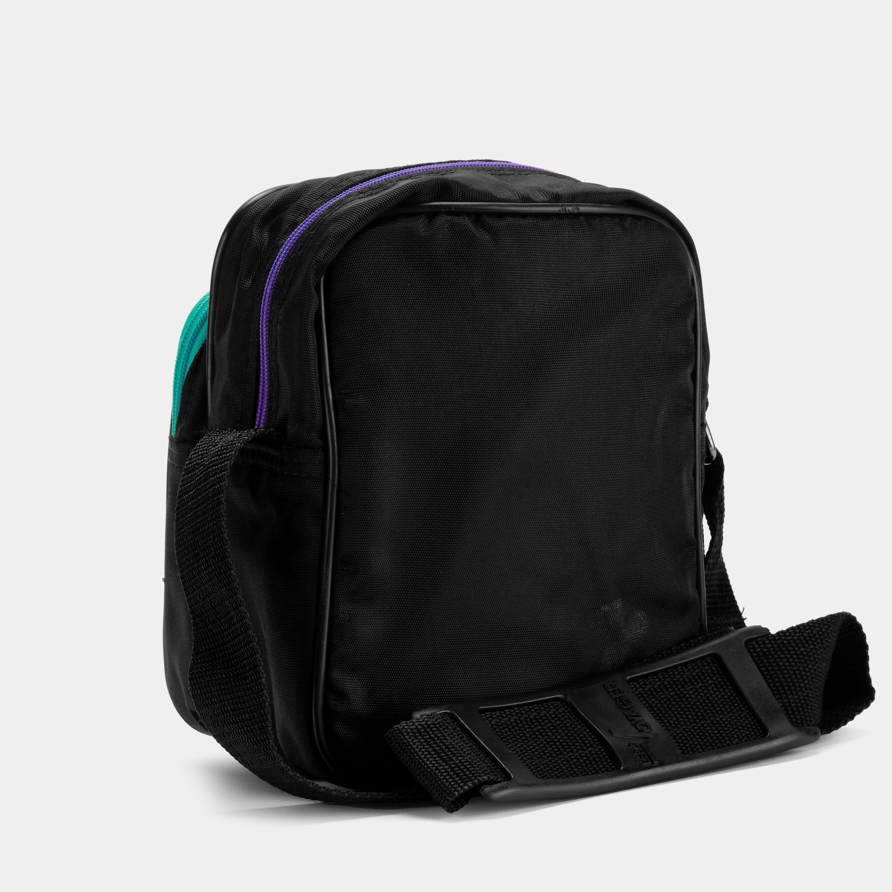 Lebo Voyager Black with Turquoise and Purple Stripes Camera Bag