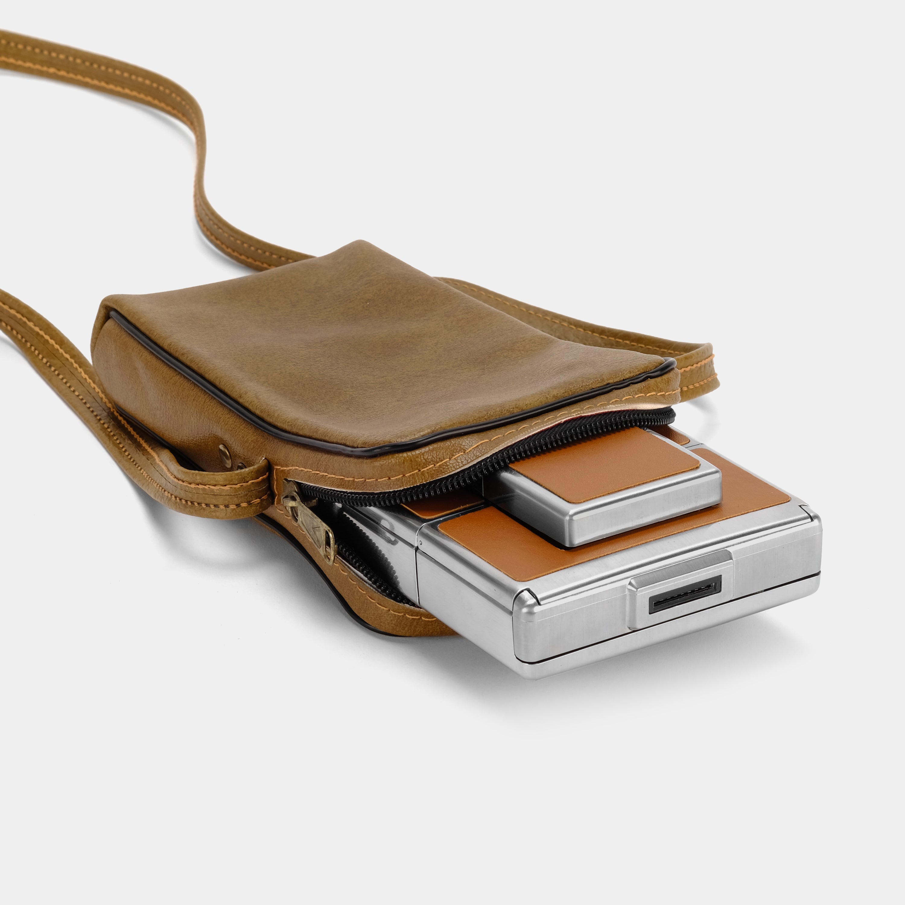 Light Brown Folding Camera Instant Camera Bag