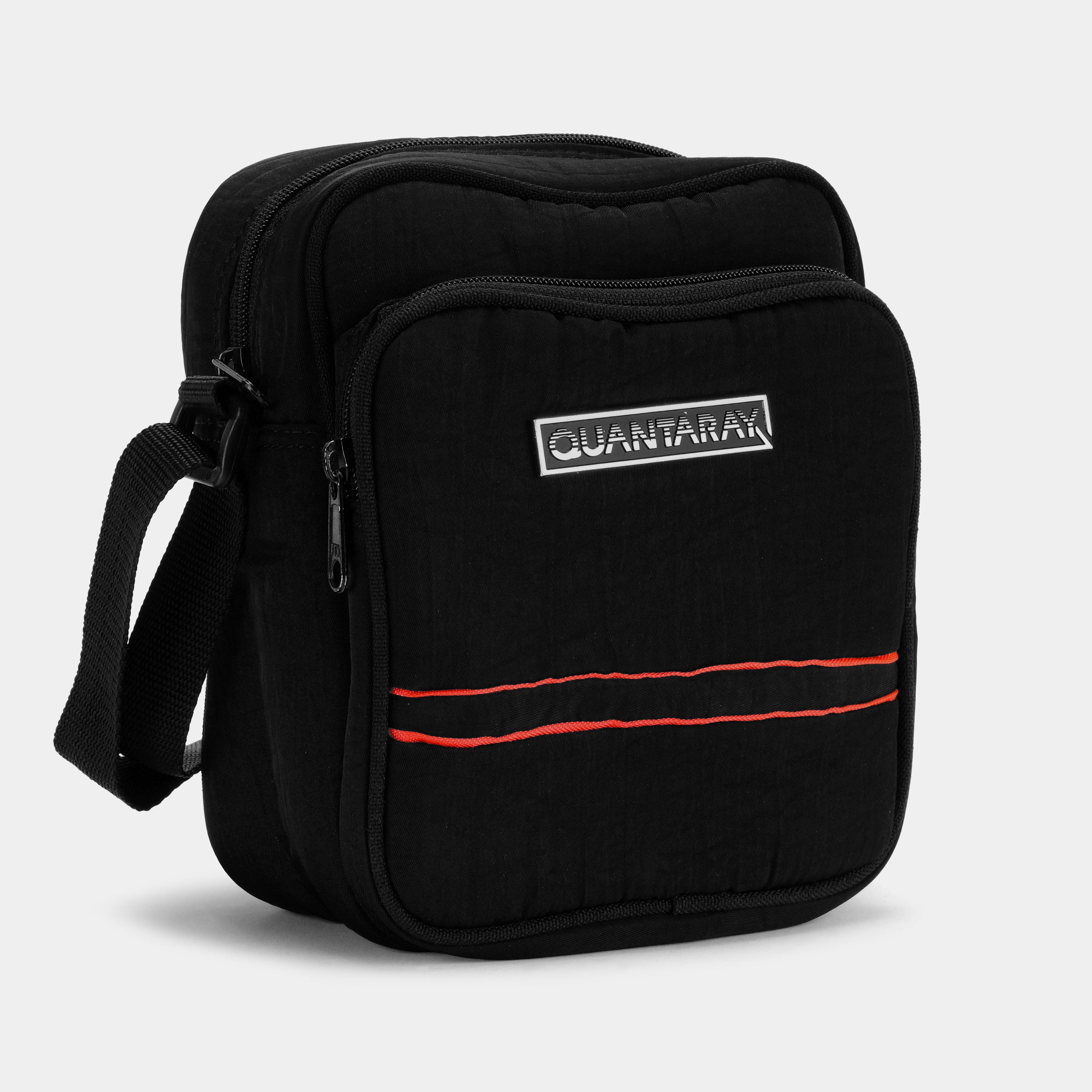 Quantaray Black Camera Bag with Red Stripes