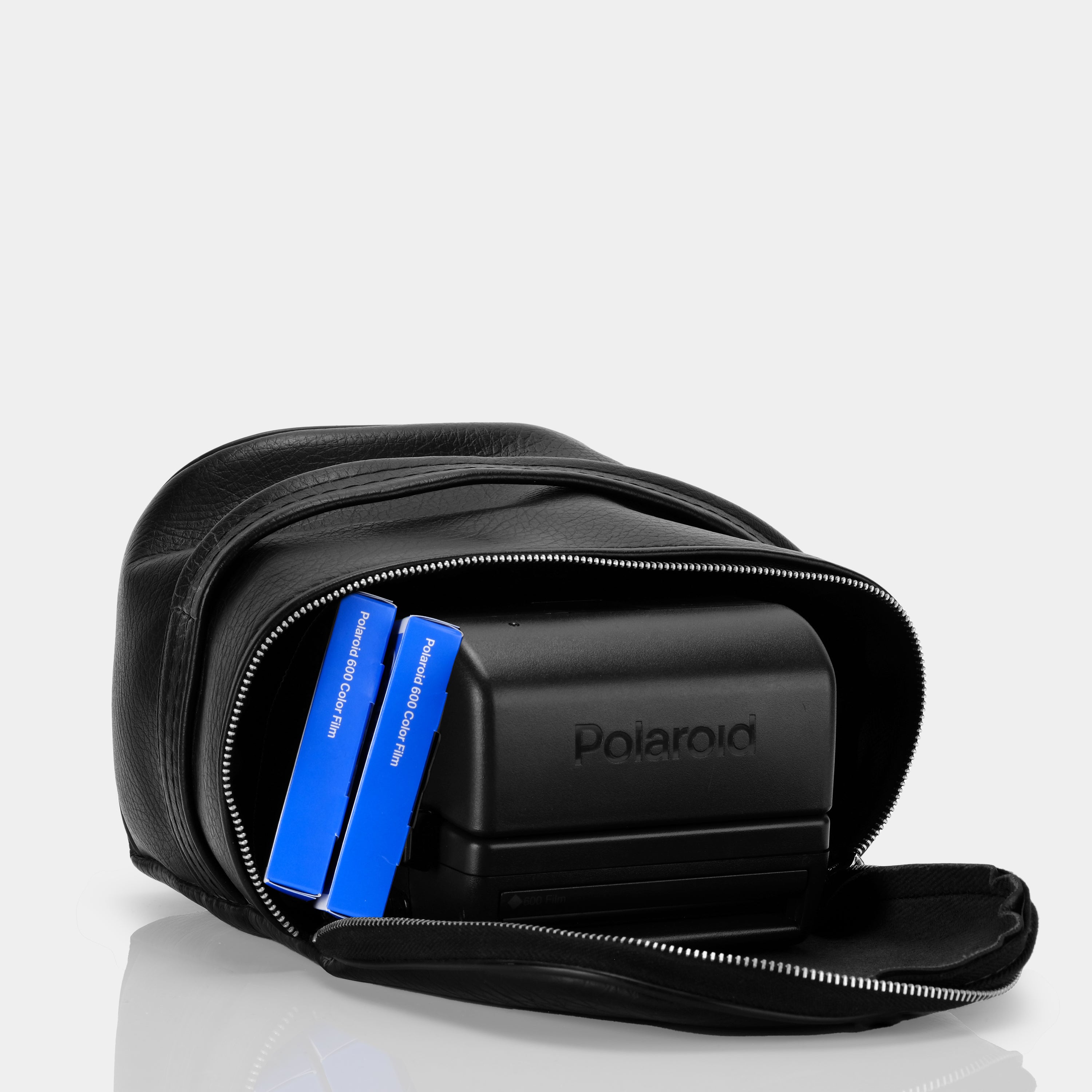 Polaroid Black Leather Instant Camera Bag