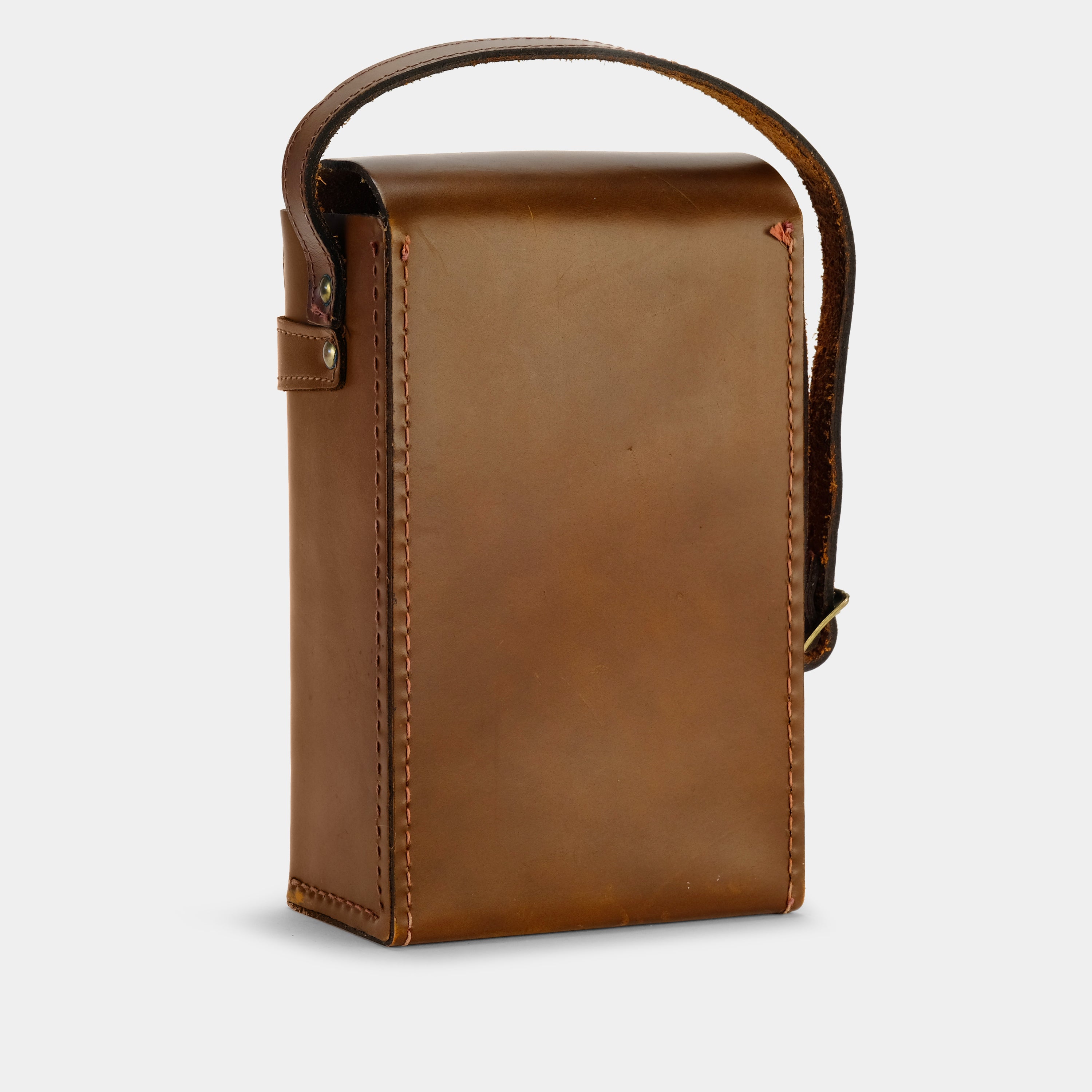 Brown Leather Folding Instant Camera Case