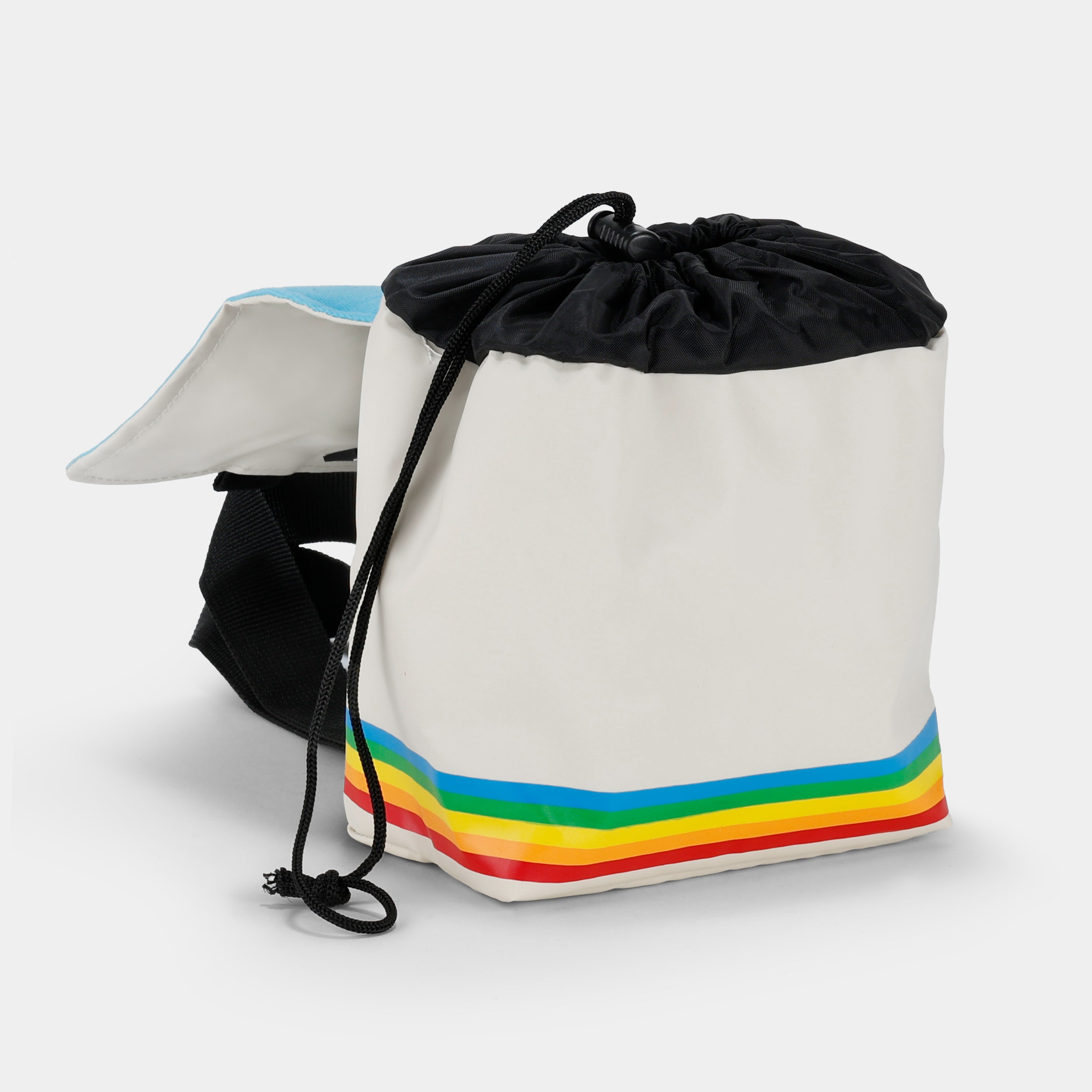 Polaroid Ivory and Rainbow Drawstring Camera Bag