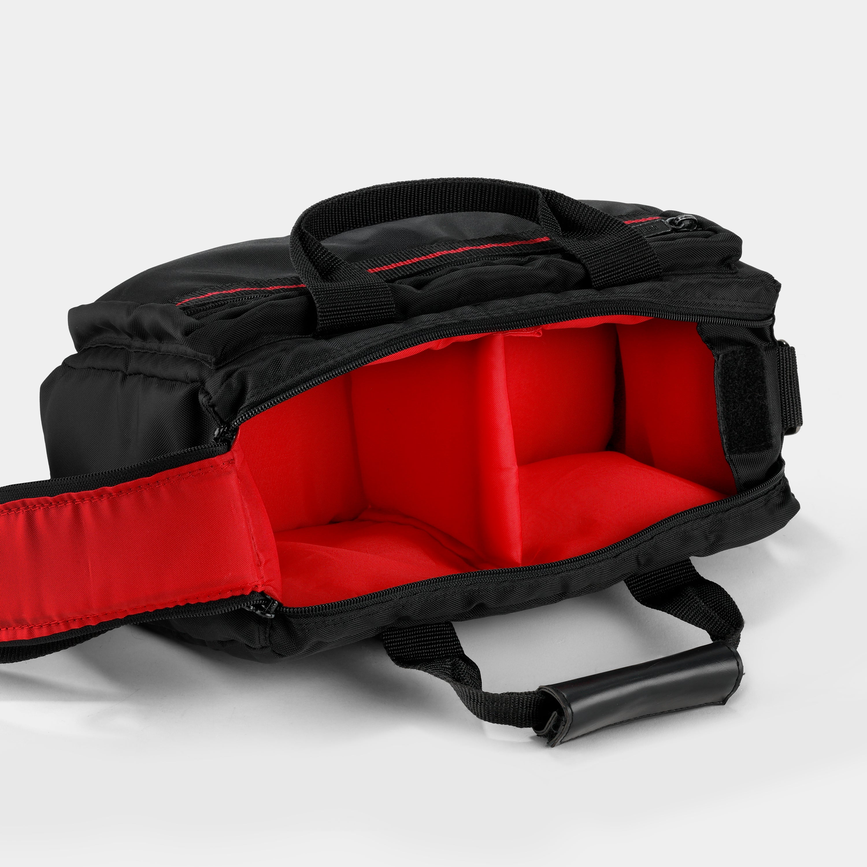 Vintage Black with Red Stripe Camera Bag