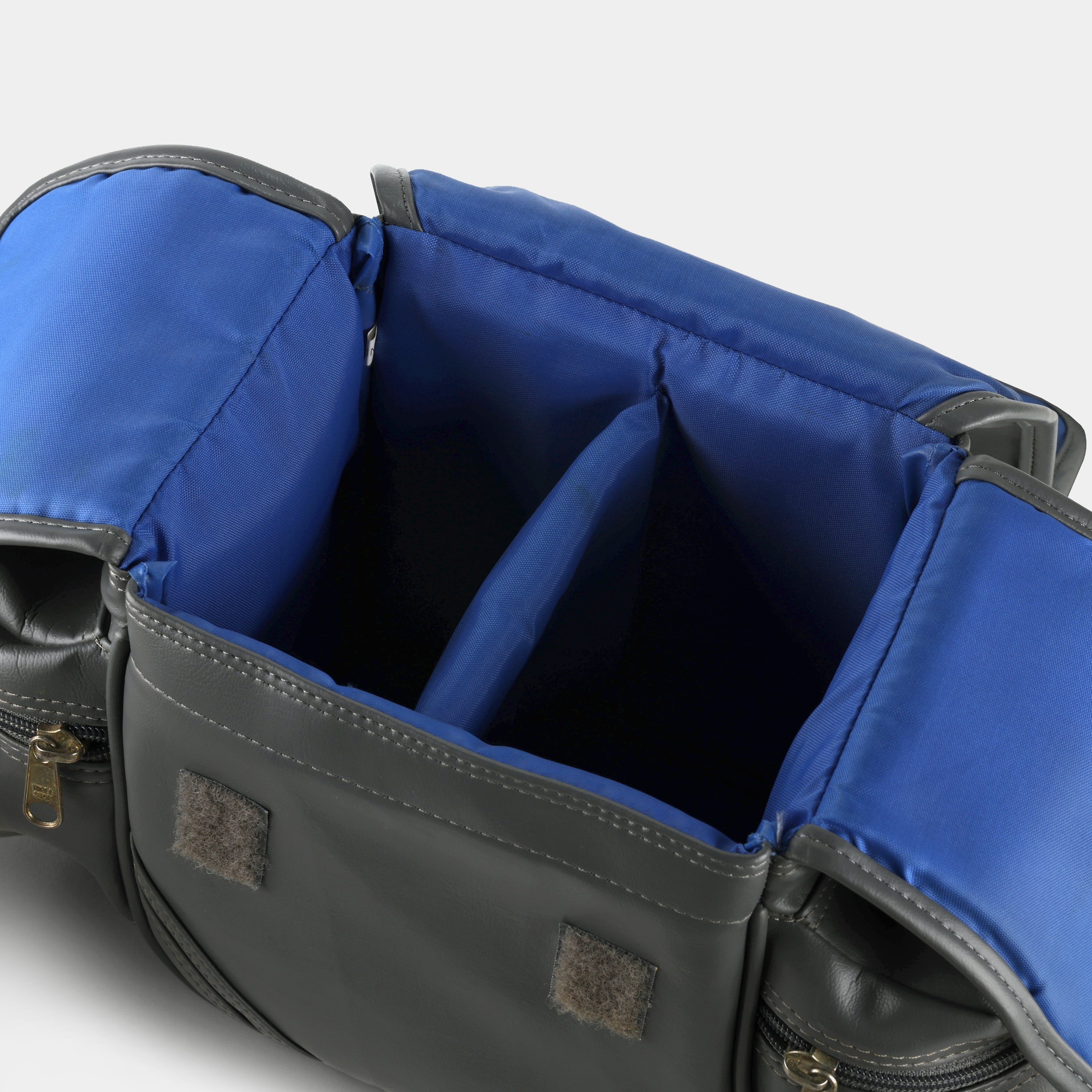 Grey Faux Leather Camera Bag