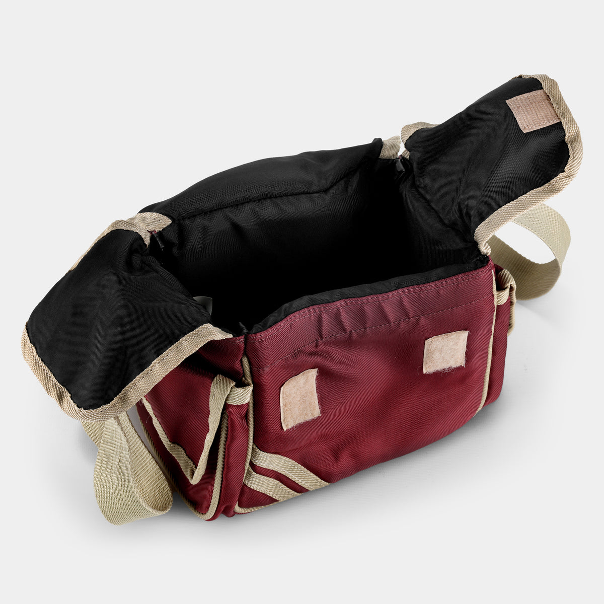 Maroon and Tan Camera Bag