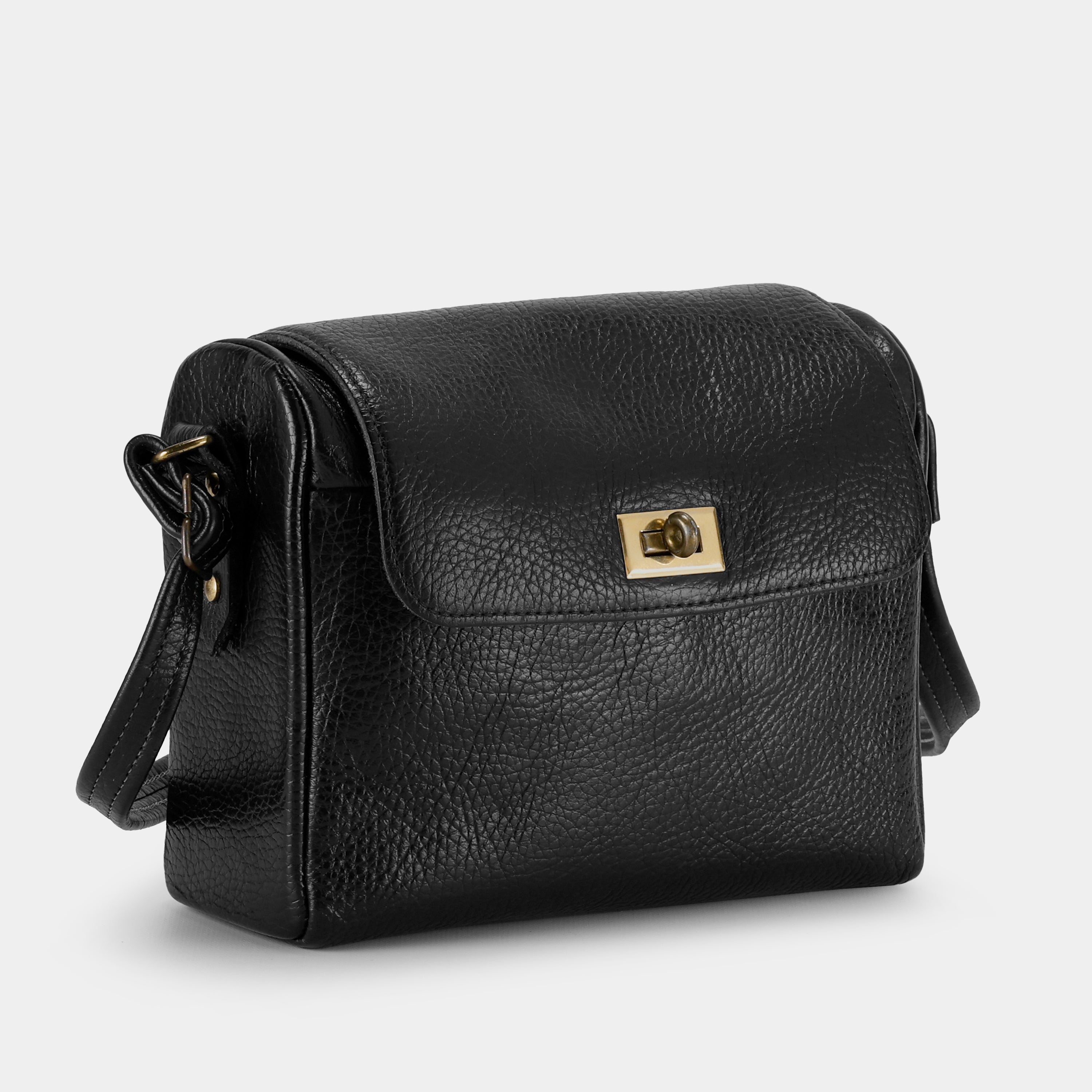 Sears Black Faux Leather Camera Case