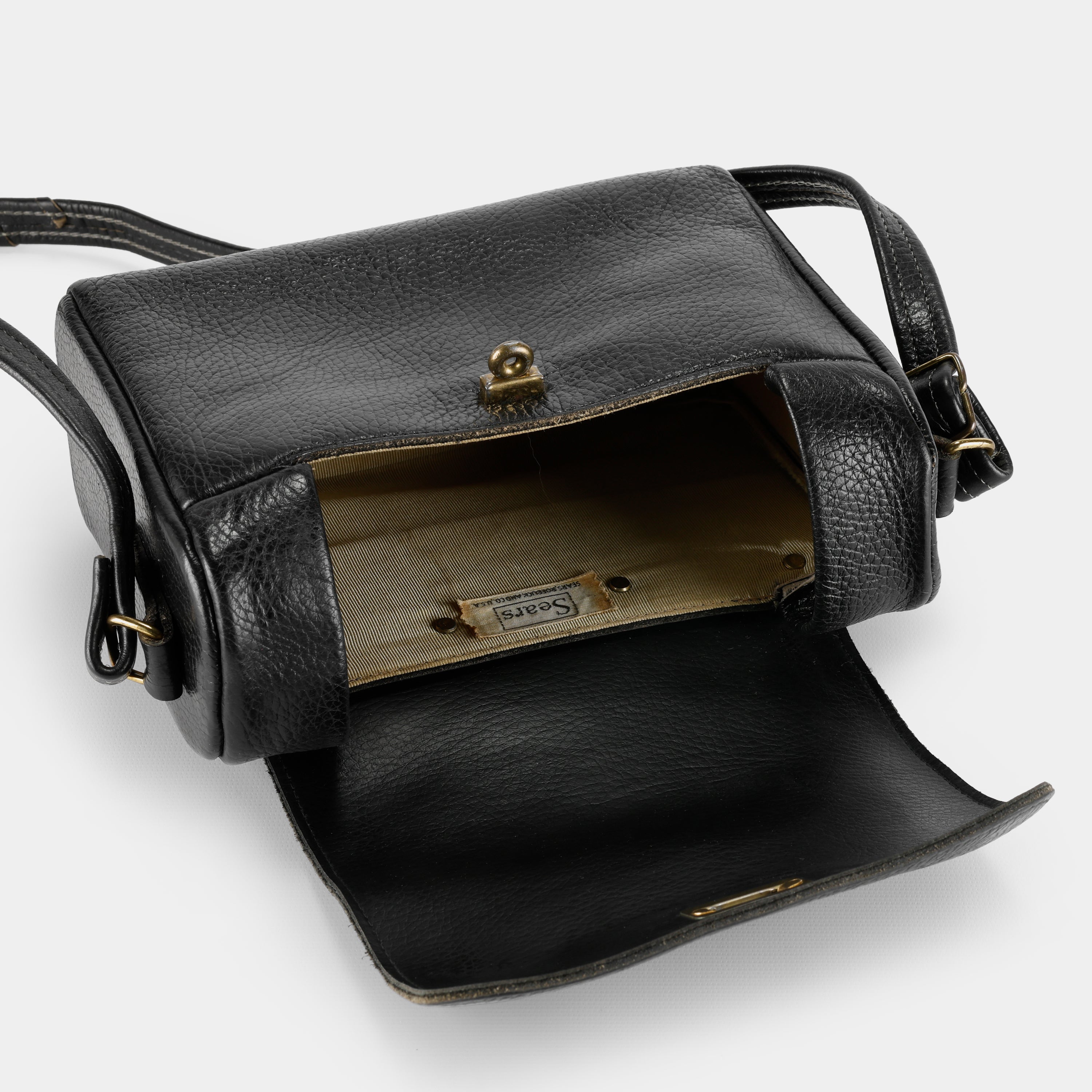 Sears Black Faux Leather Camera Case
