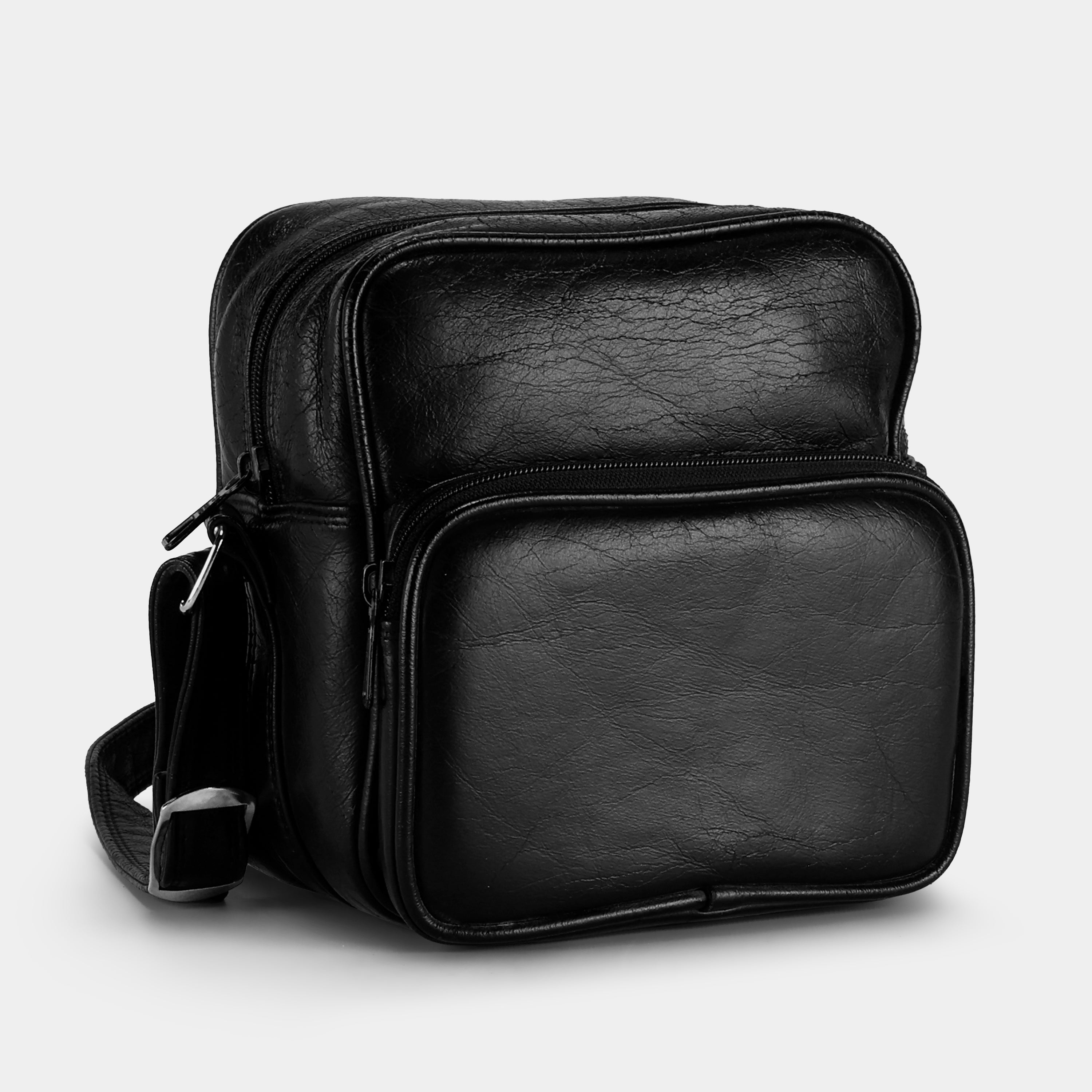 Black Vintage Leather Camera Bag