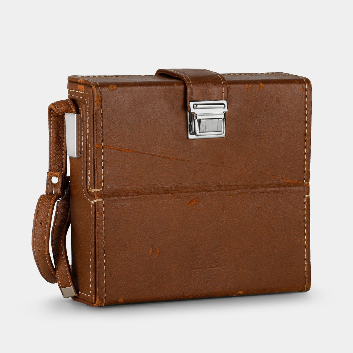 Large Brown Leather SX-70 Folding Camera Case