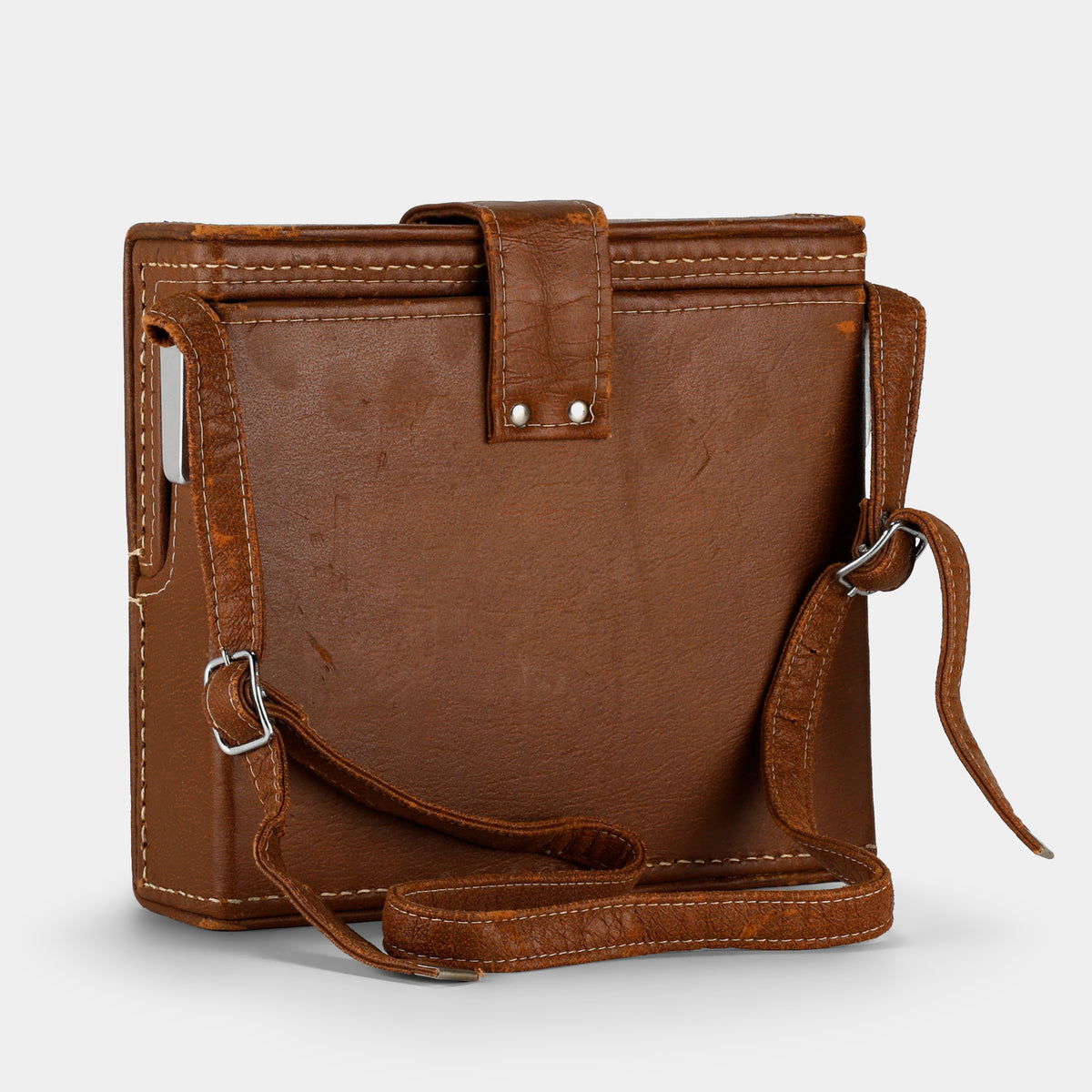 Large Brown Leather SX-70 Folding Camera Case