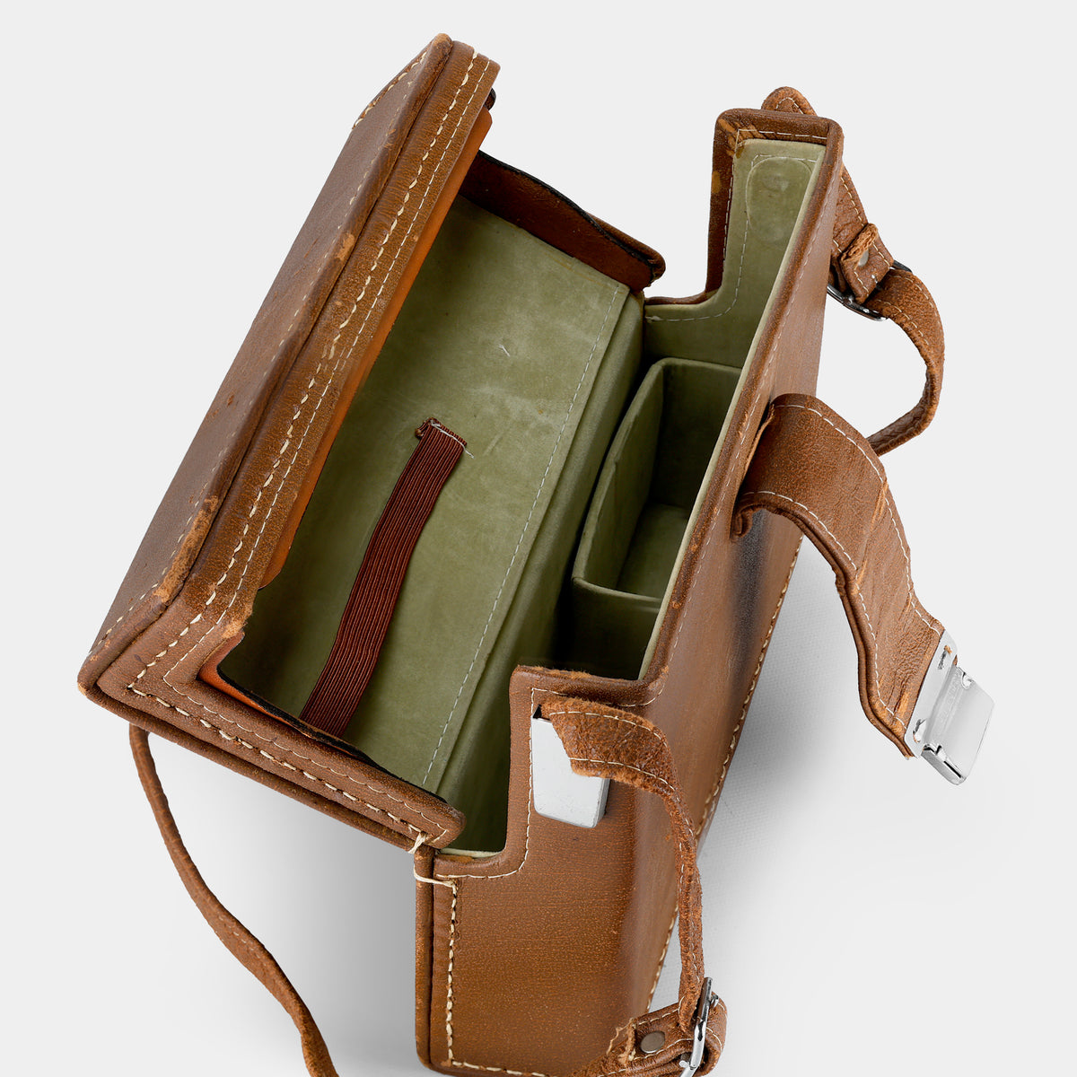 Large Brown Leather SX-70 Folding Camera Case