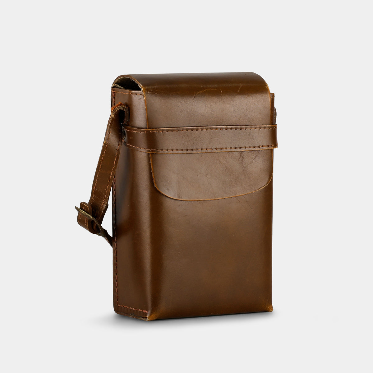 Dark Brown Leather SX-70 Folding Camera Case