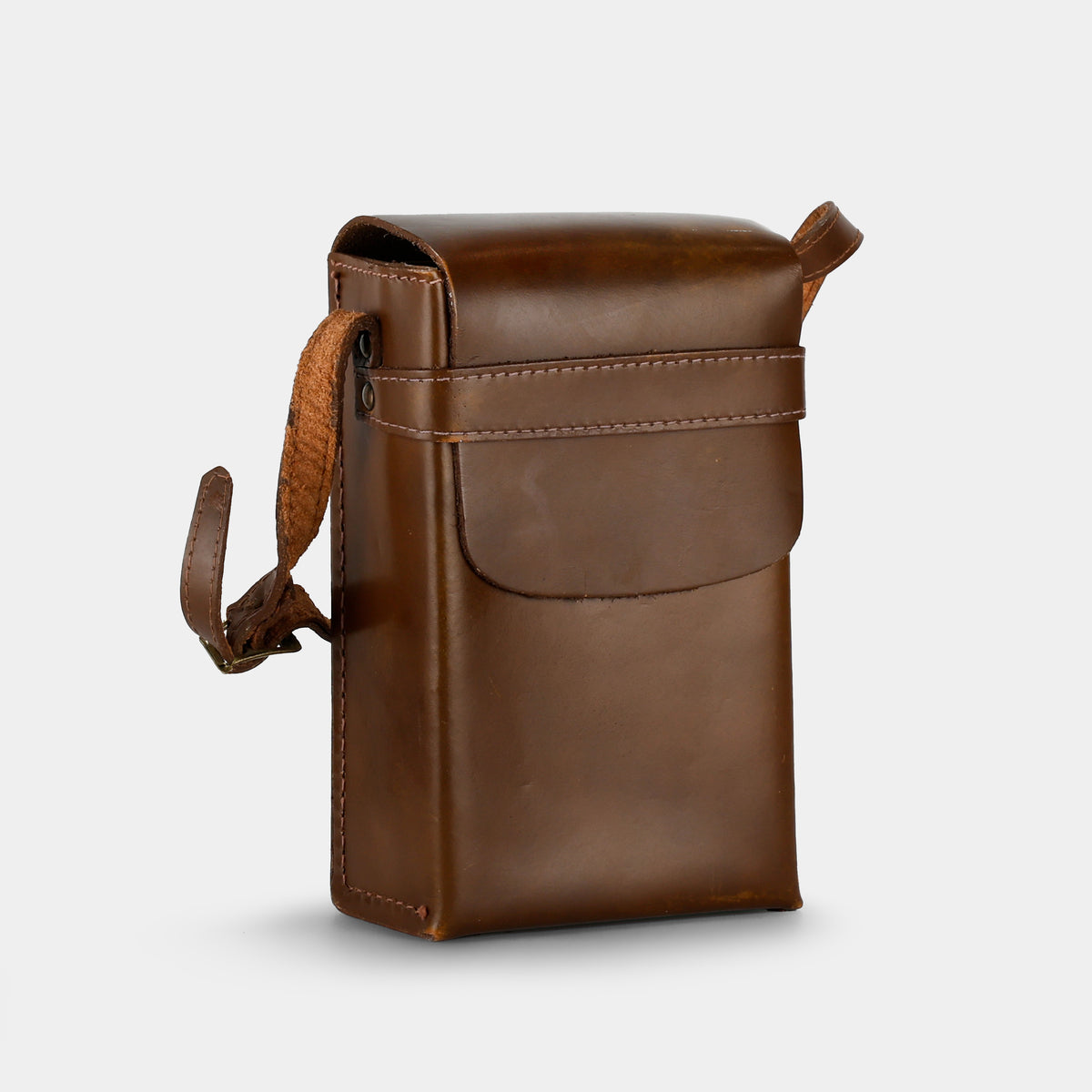 Dark Brown Leather SX-70 Folding Camera Case