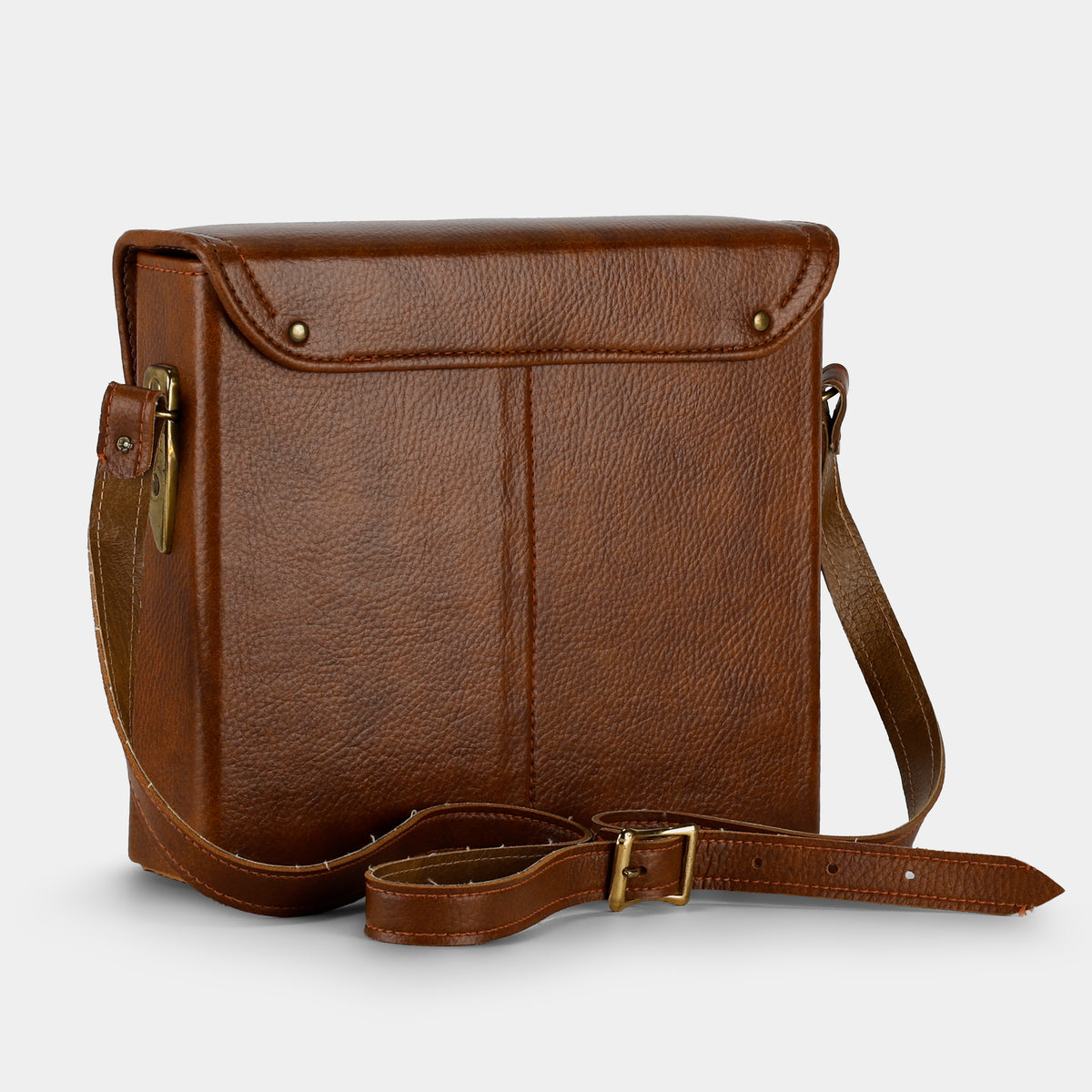 Large Brown Leather SX-70 Folding Camera Case