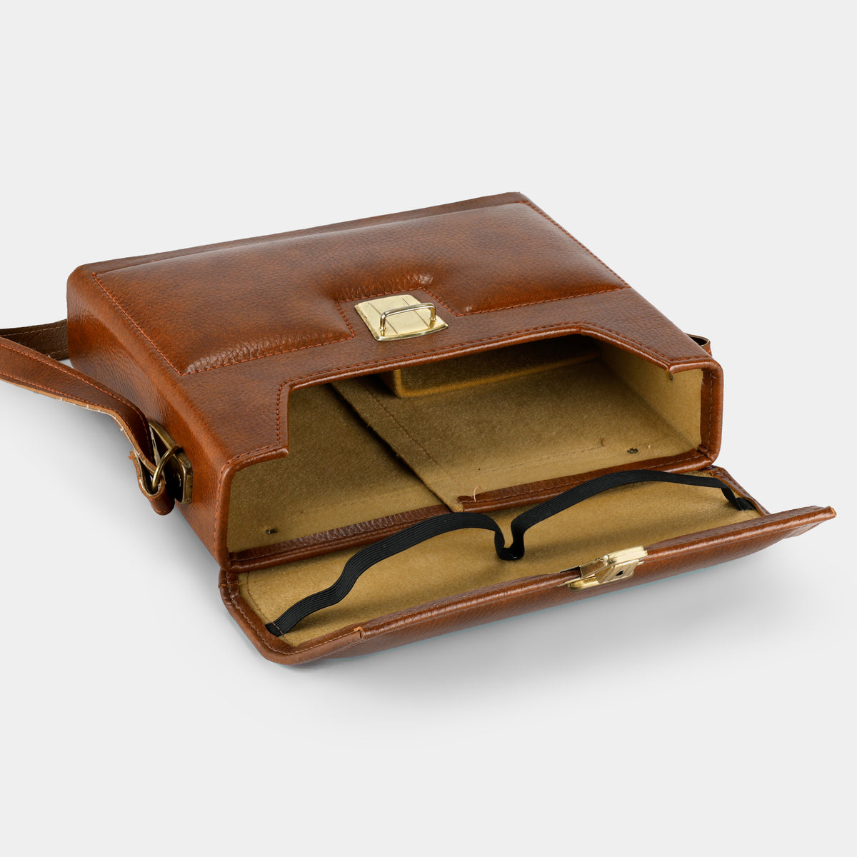 Large Brown Leather SX-70 Folding Camera Case