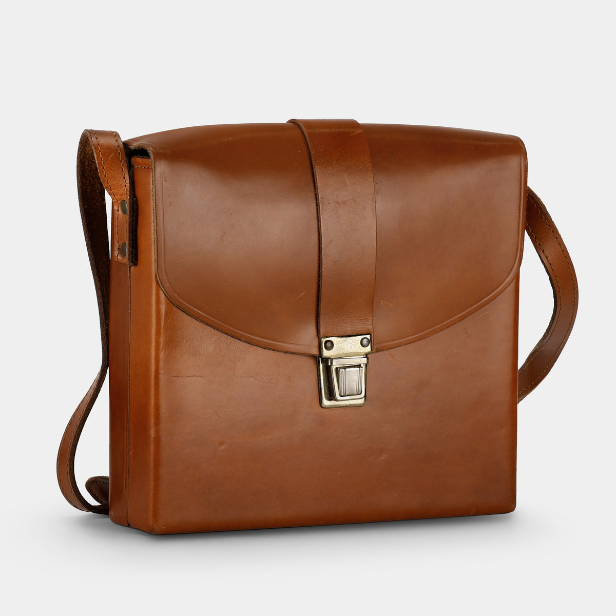 Large Brown Leather SX-70 Folding Camera Case