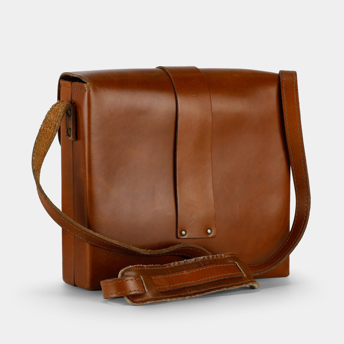 Large Brown Leather SX-70 Folding Camera Case