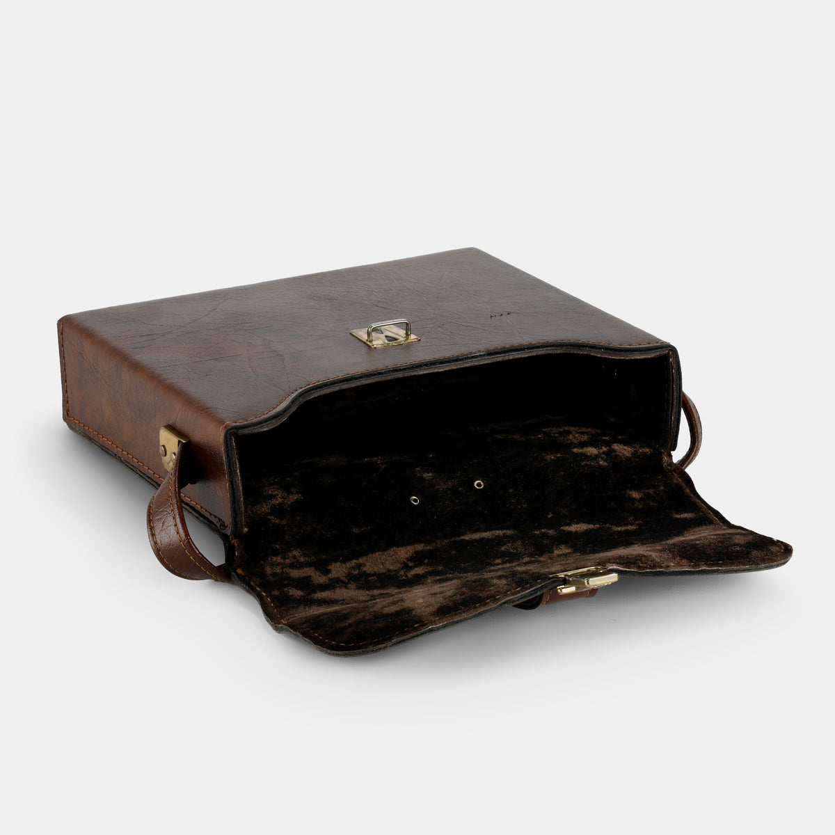 Large Dark Brown Leather SX-70 Folding Camera Case