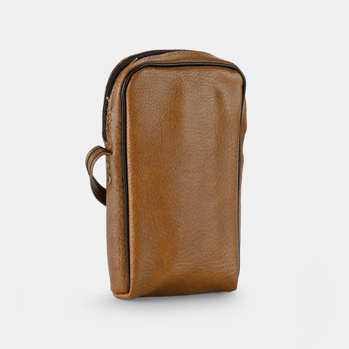 Brown Leather Folding Instant Camera Bag