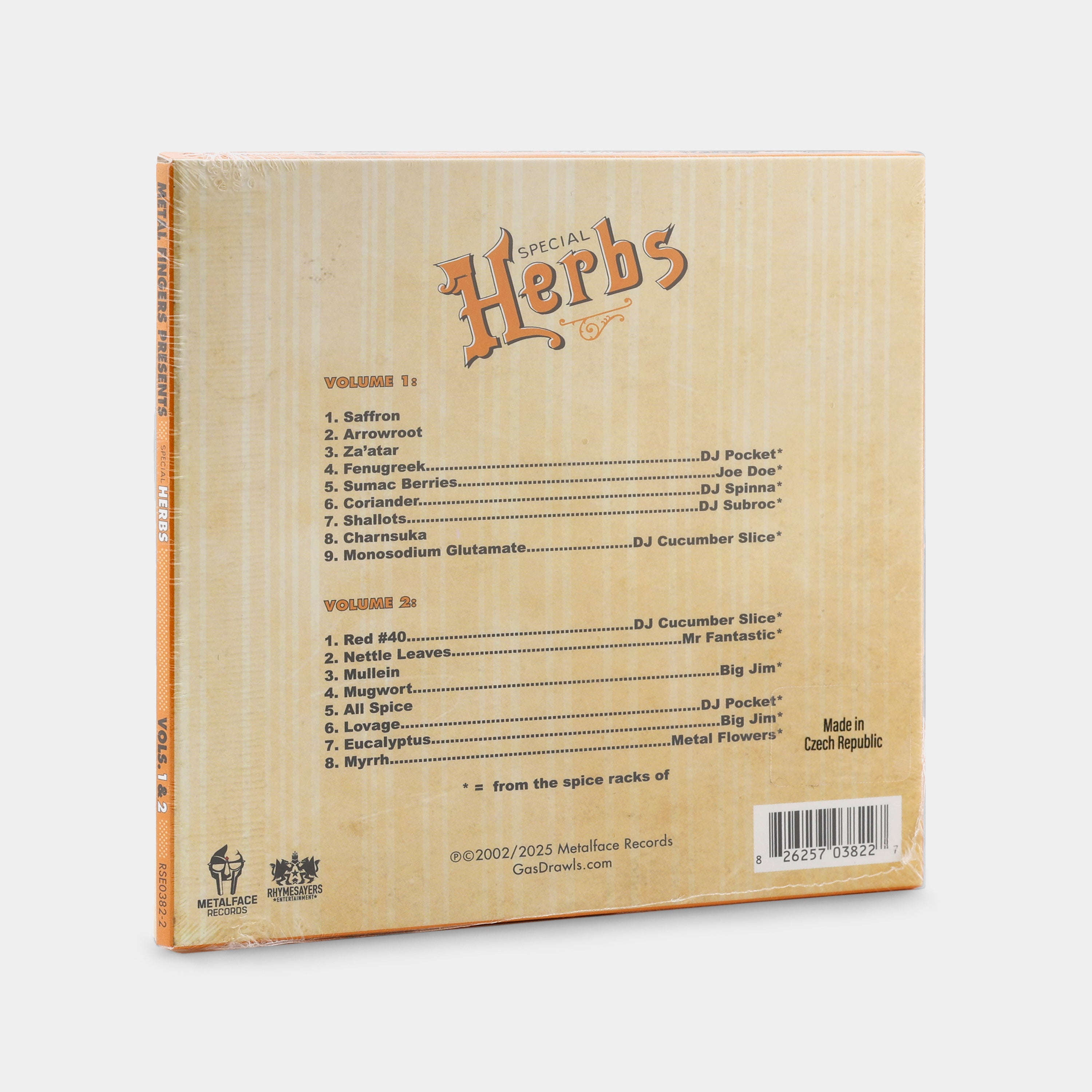 MF DOOM - Metal Fingers Presents: Special Herbs Vol. 1 & 2 CD