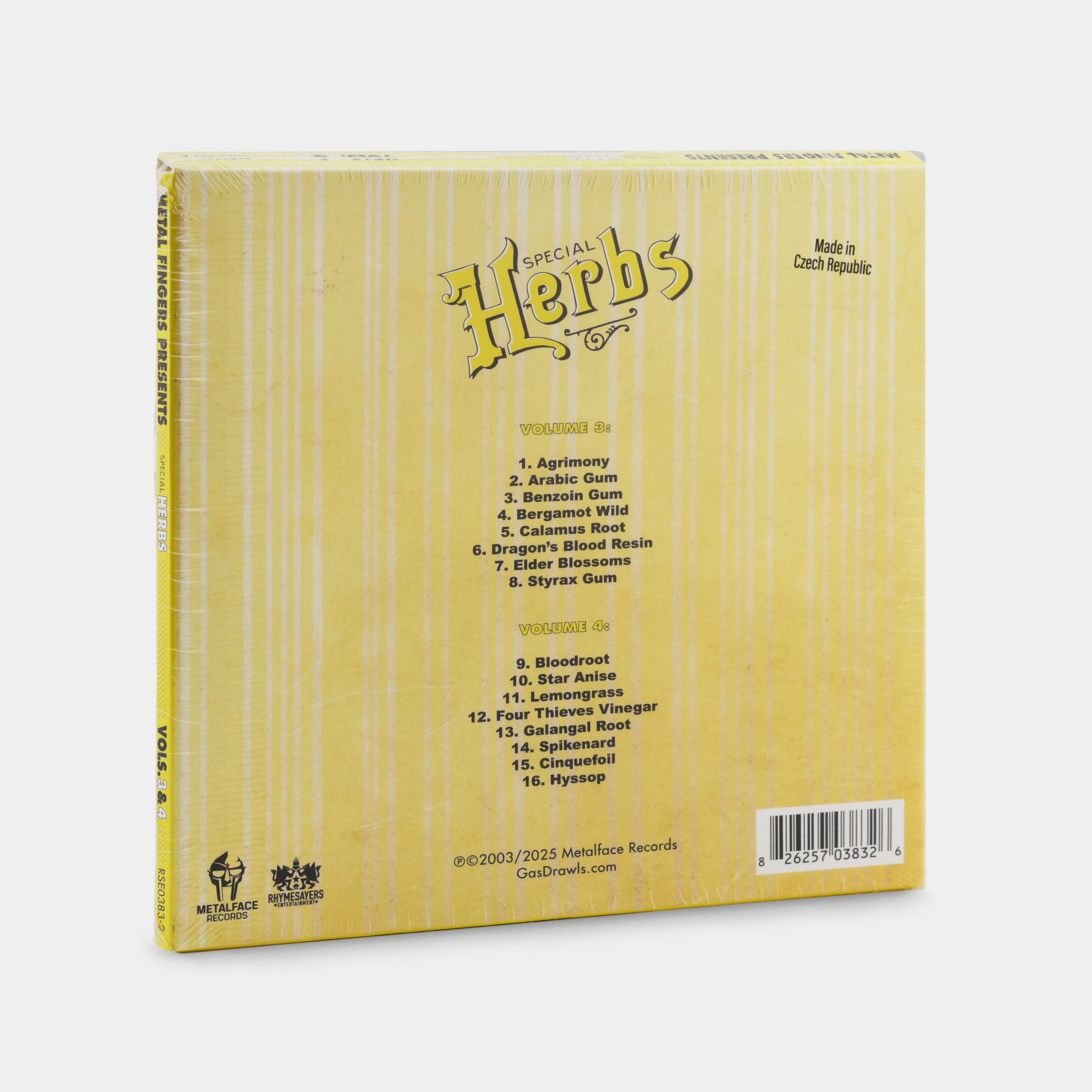 MF DOOM - Metal Fingers Presents: Special Herbs Vol. 3 & 4 CD