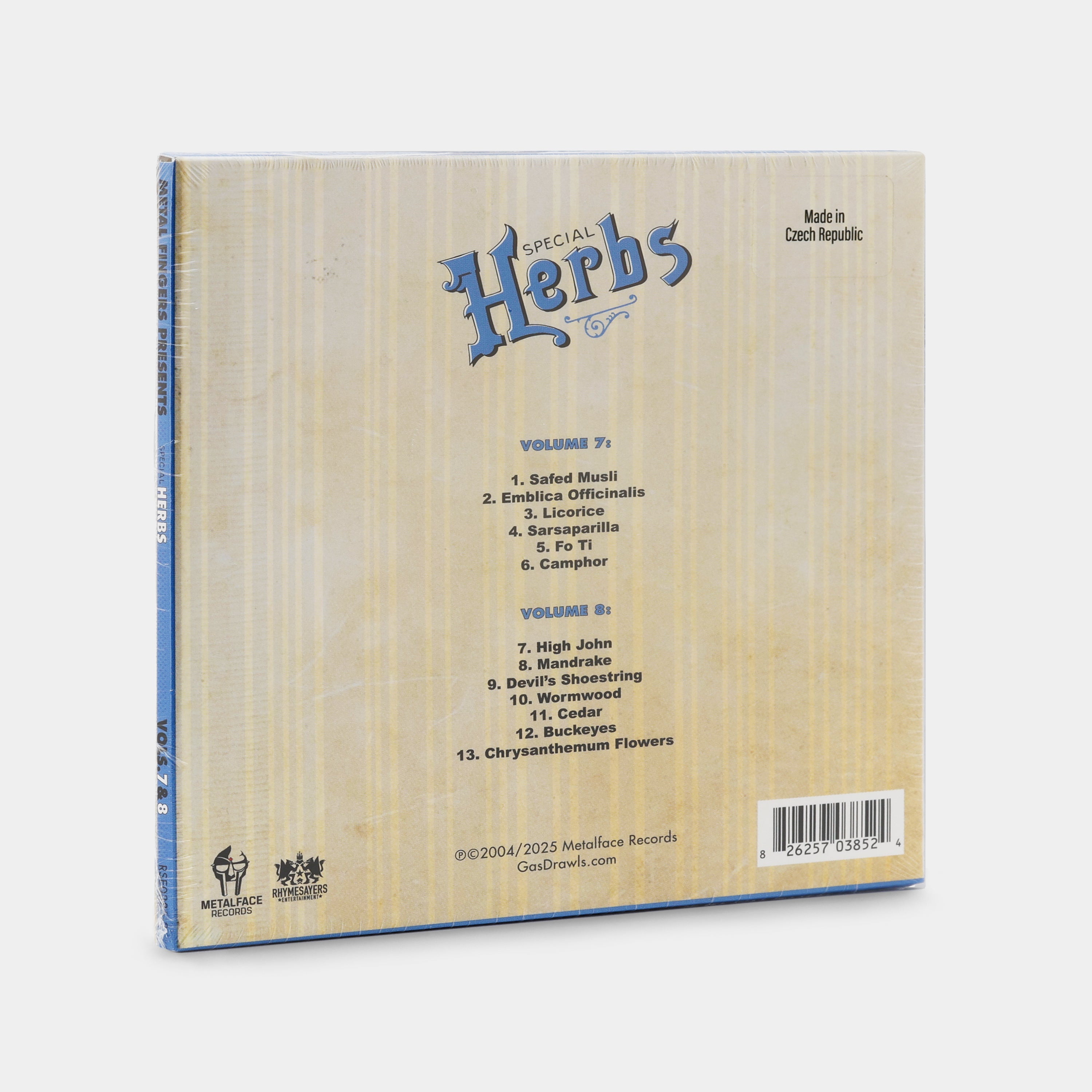 MF DOOM - Metal Fingers Presents: Special Herbs Vol. 7 & 8 CD