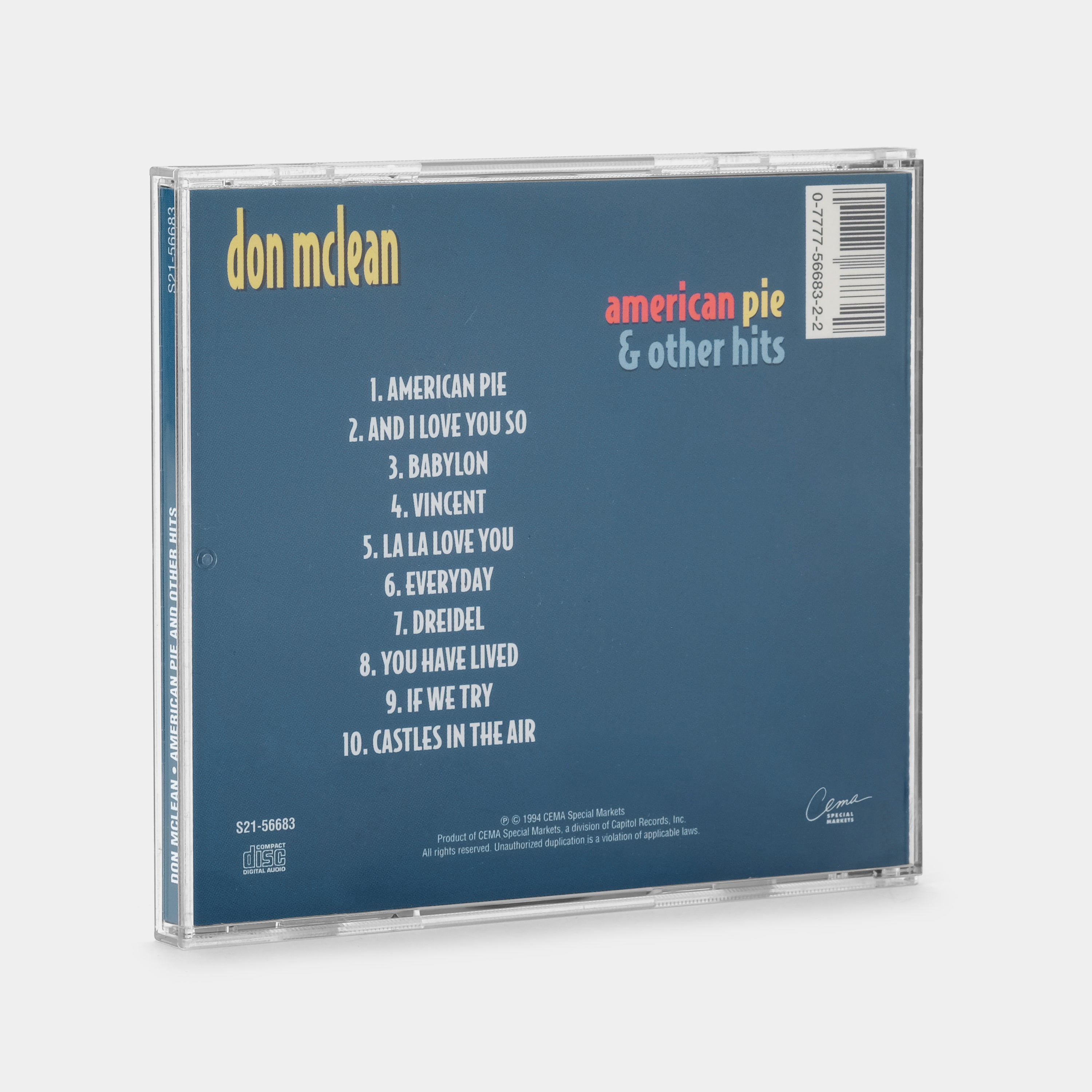Don McLean - American Pie & Other Hits CD