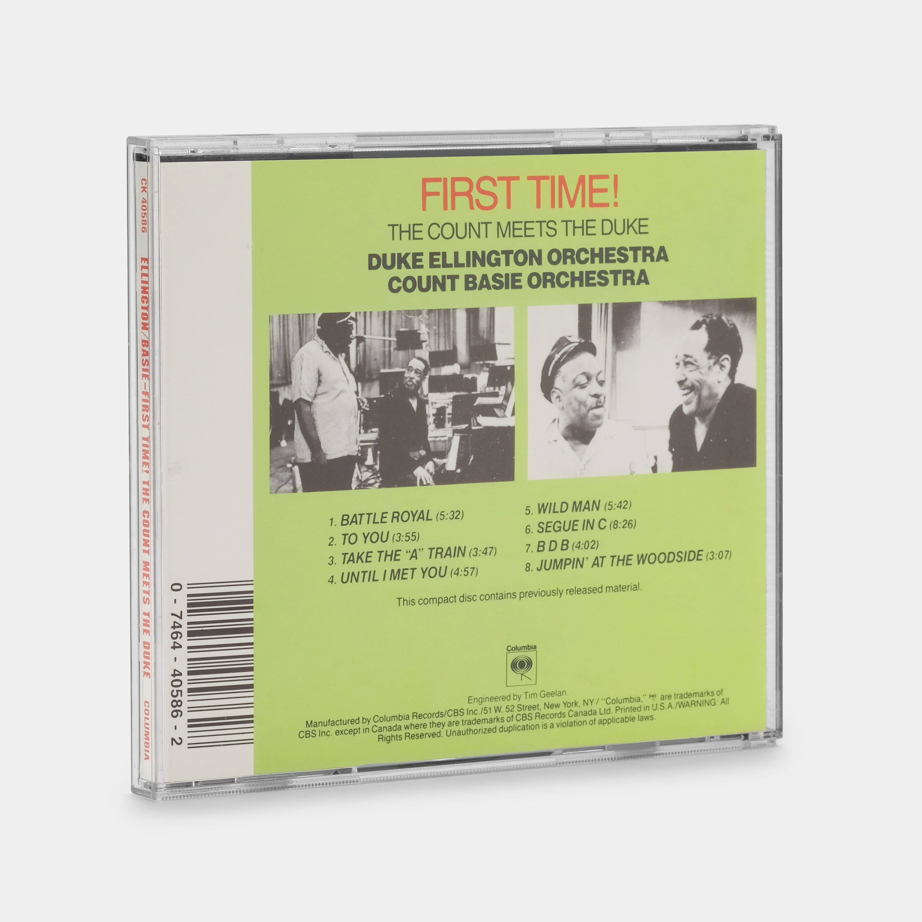 Duke Ellington And Count Basie - First Time! The Count Meets The Duke CD