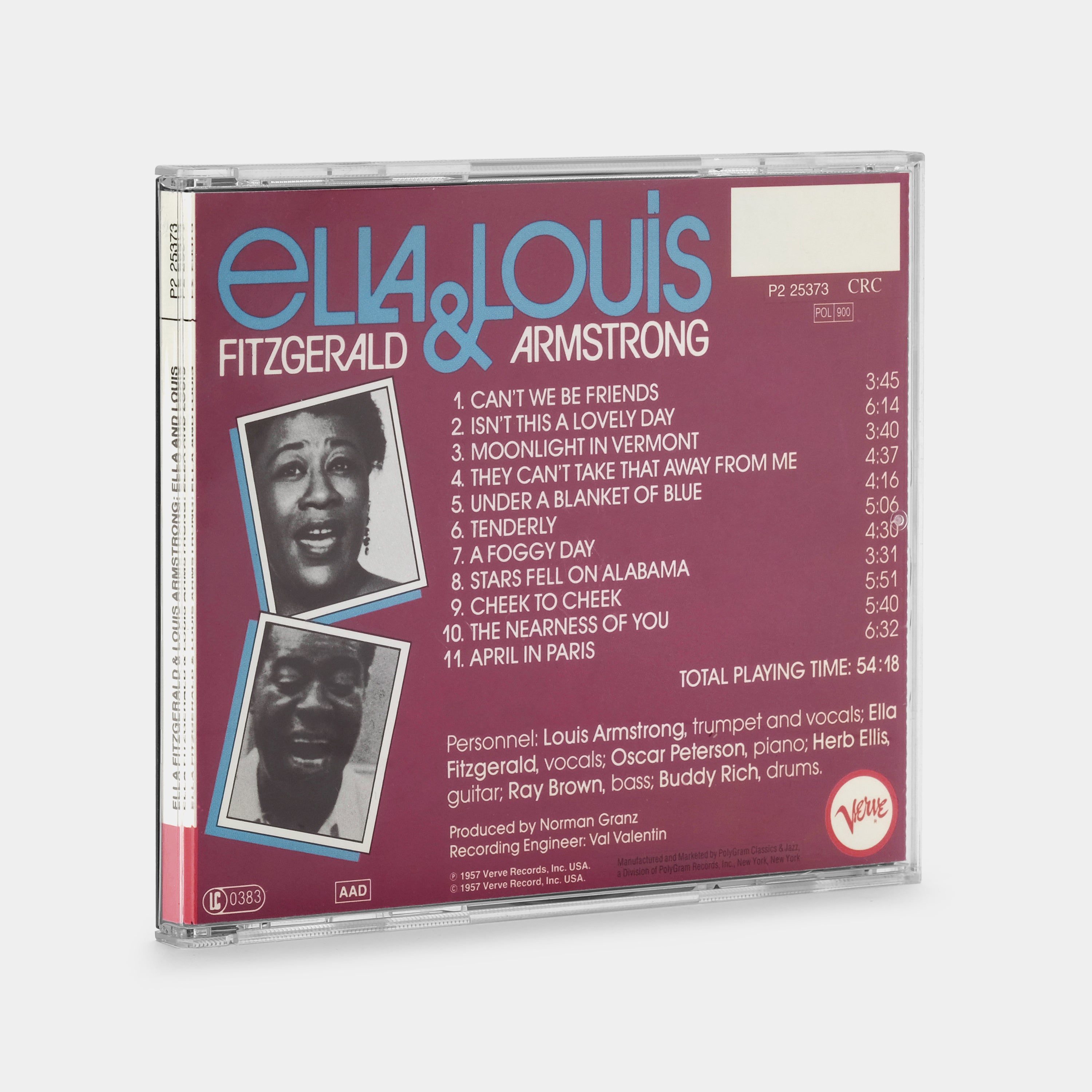 Ella Fitzgerald & Louis Armstrong - Ella And Louis CD