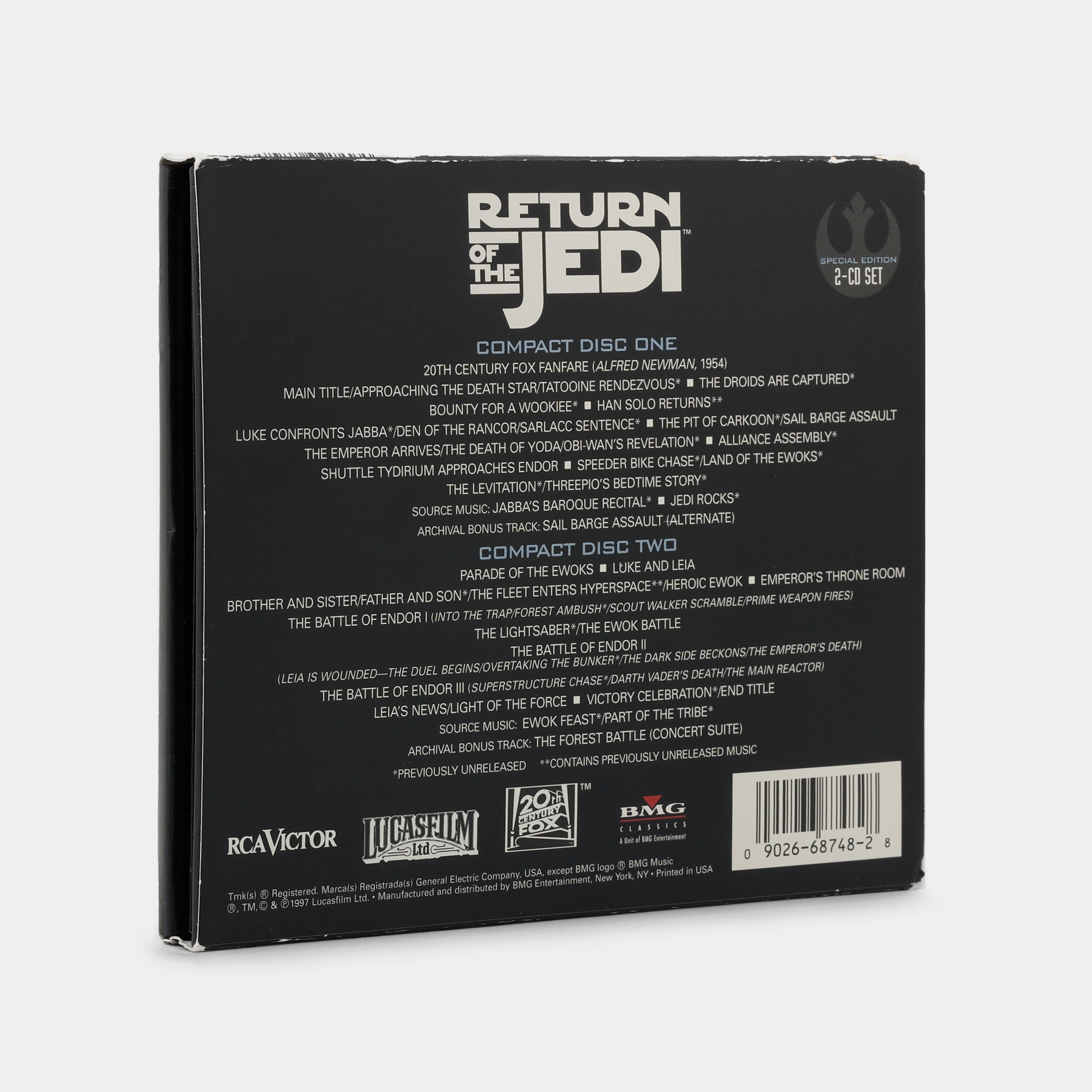 The Star Wars Trilogy: Return of the Jedi 2xCD